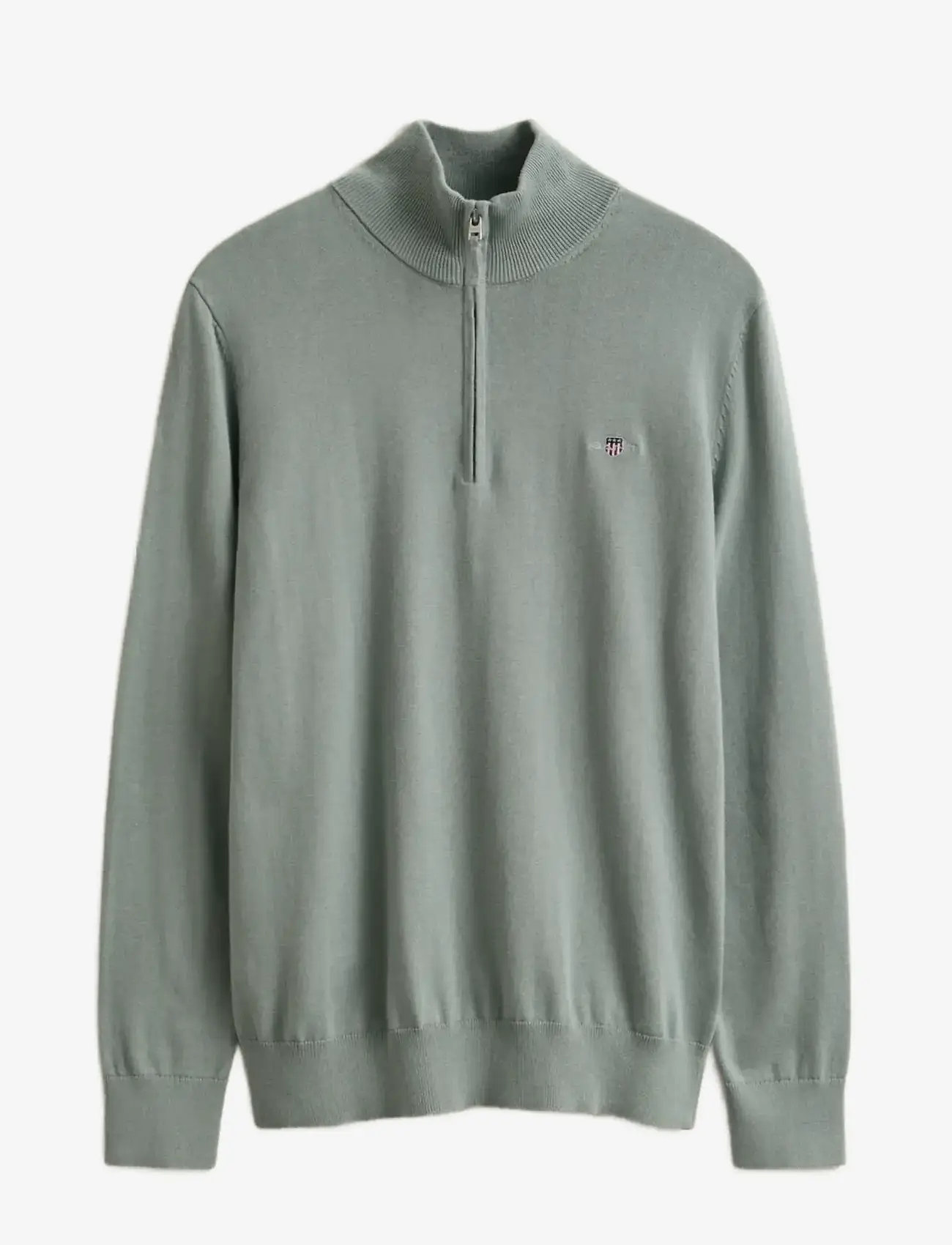 Gant - CLASSIC COTTON HALF ZIP - pullover mit halbem reißverschluss - ceramic grey - 1