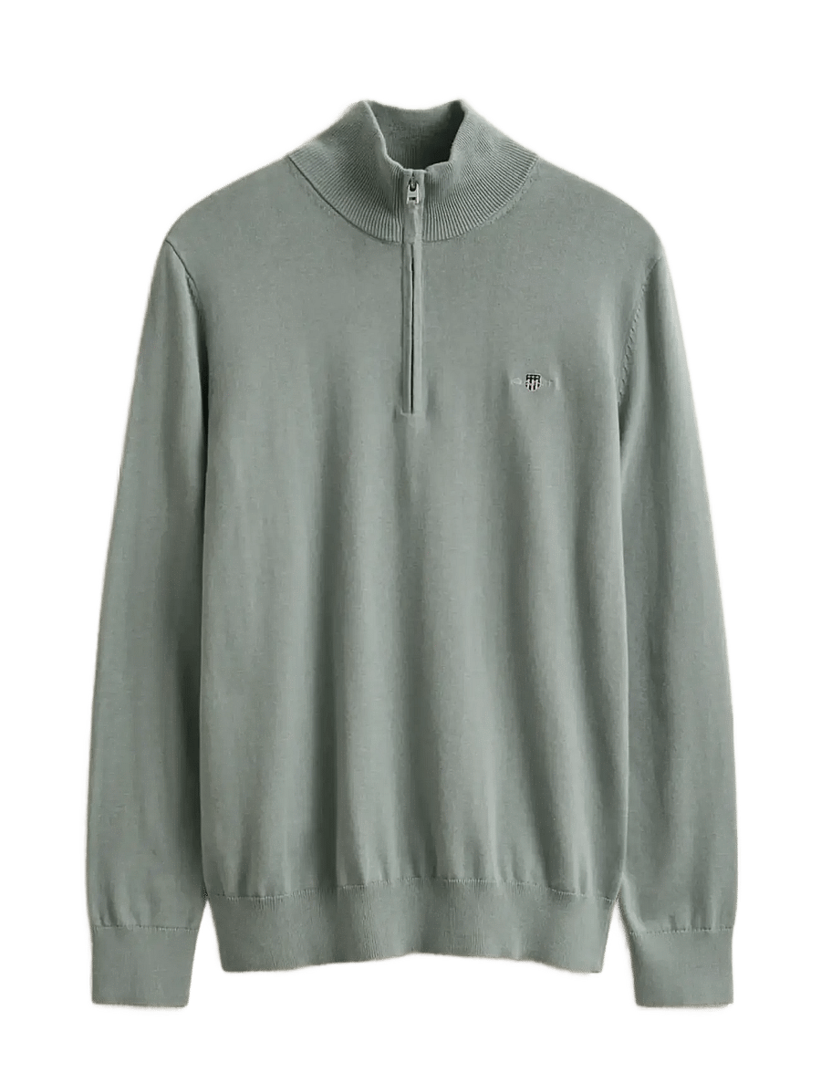 Gant - CLASSIC COTTON HALF ZIP - half zip jumpers - ceramic grey - 1