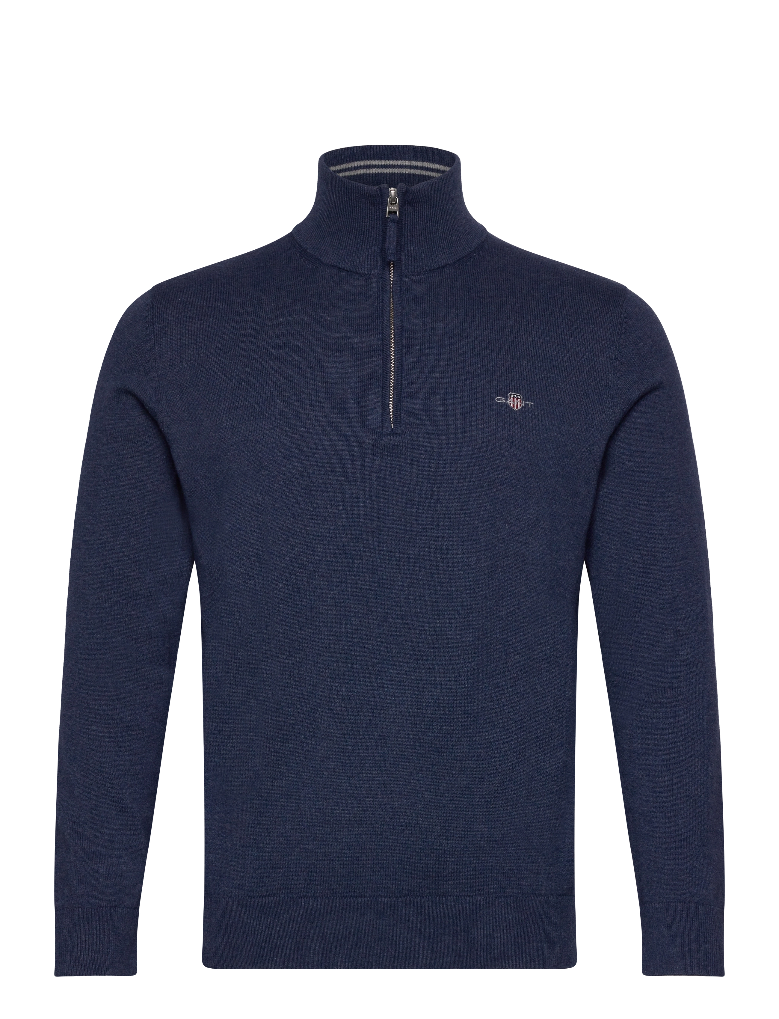 Gant CLASSIC COTTON HALF ZIP - Gant - DARK JEANSBLUE MELANGE / navy