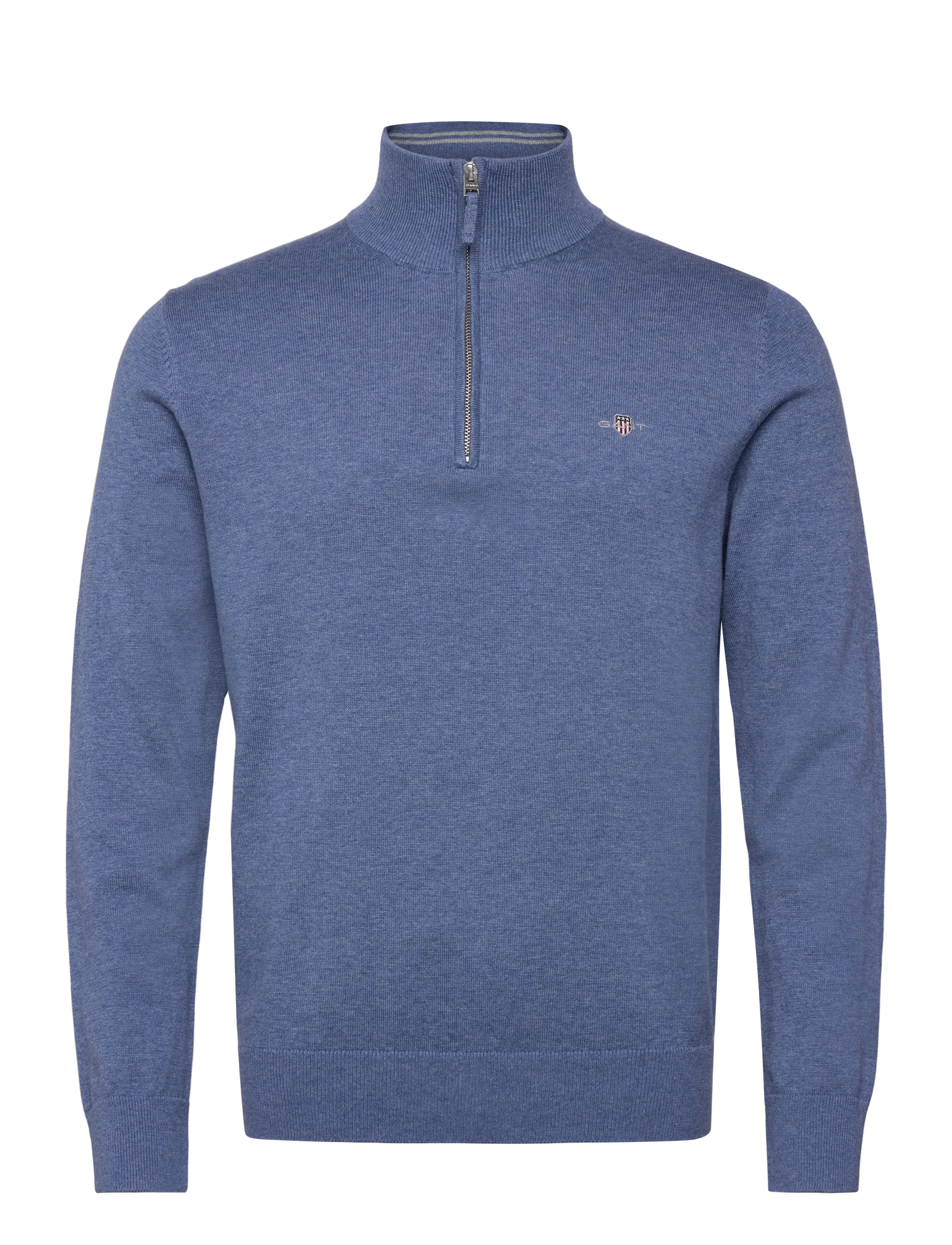 Gant CLASSIC COTTON HALF ZIP - Gant - DENIM BLUE MELANGE / blue