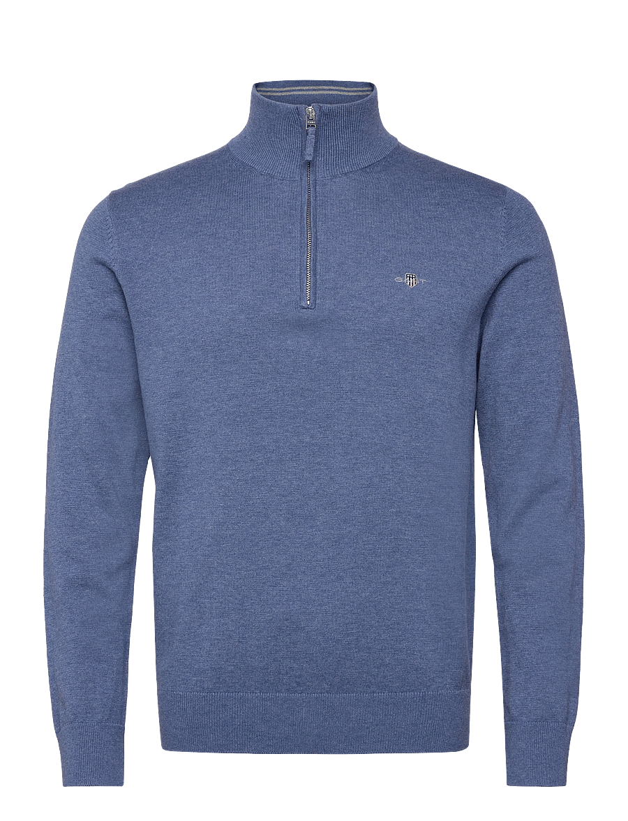 Gant - CLASSIC COTTON HALF ZIP - half zip jumpers - denim blue melange - 1