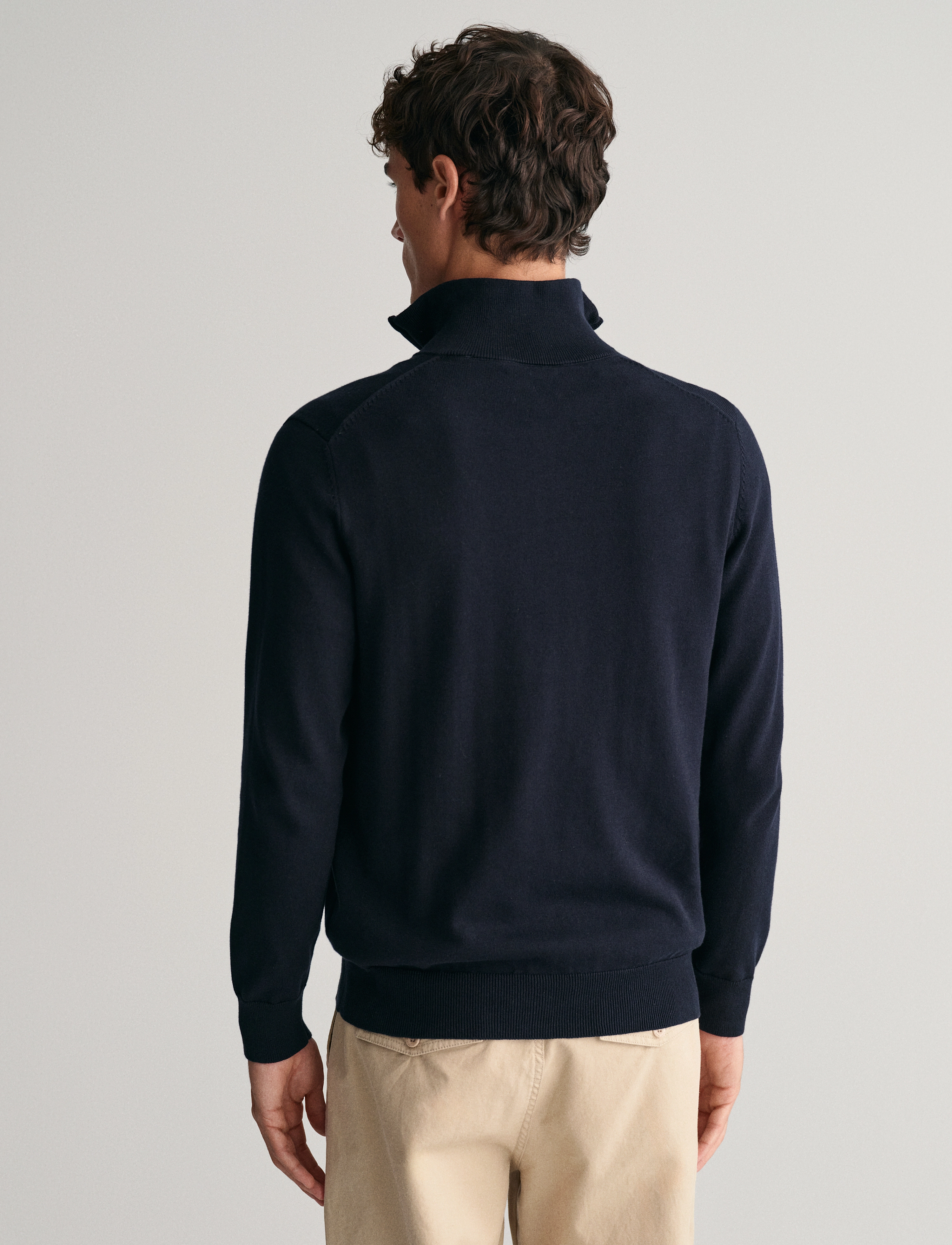 Gant - CLASSIC COTTON HALF ZIP - tõmblukk-kaelusega džemprid - evening blue - 3