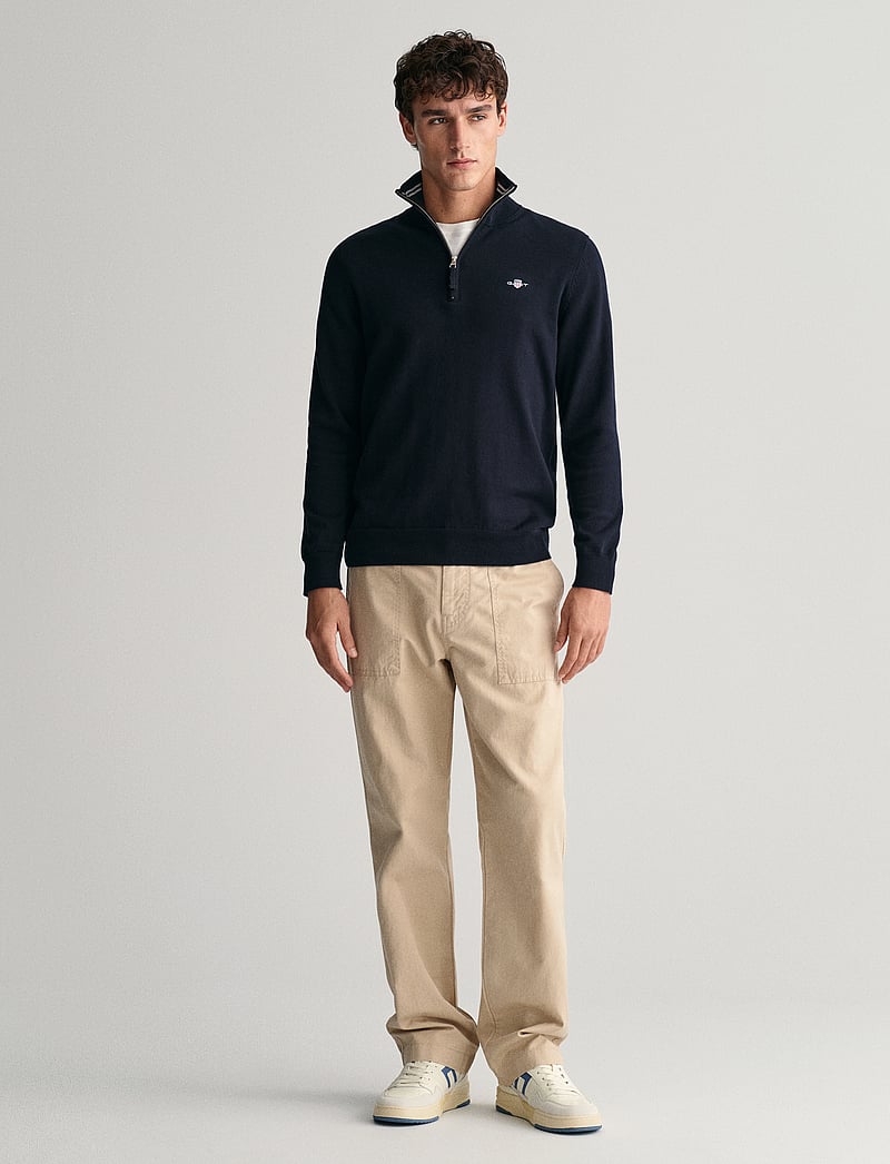 GANT - CLASSIC COTTON HALF ZIP - tõmblukk-kaelusega džemprid - evening blue - 5