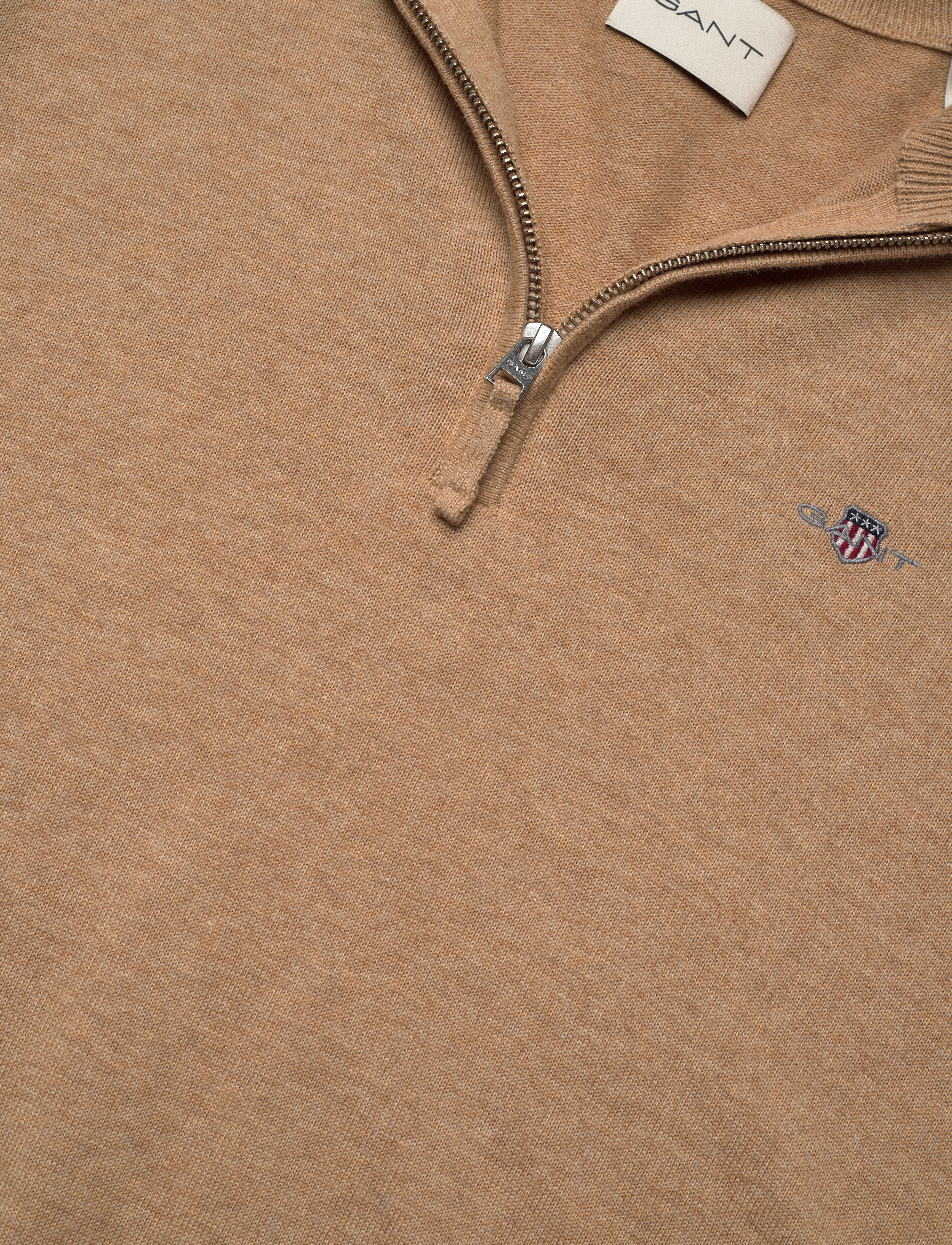 Gant - CLASSIC COTTON HALF ZIP - herren - khaki mel - 2