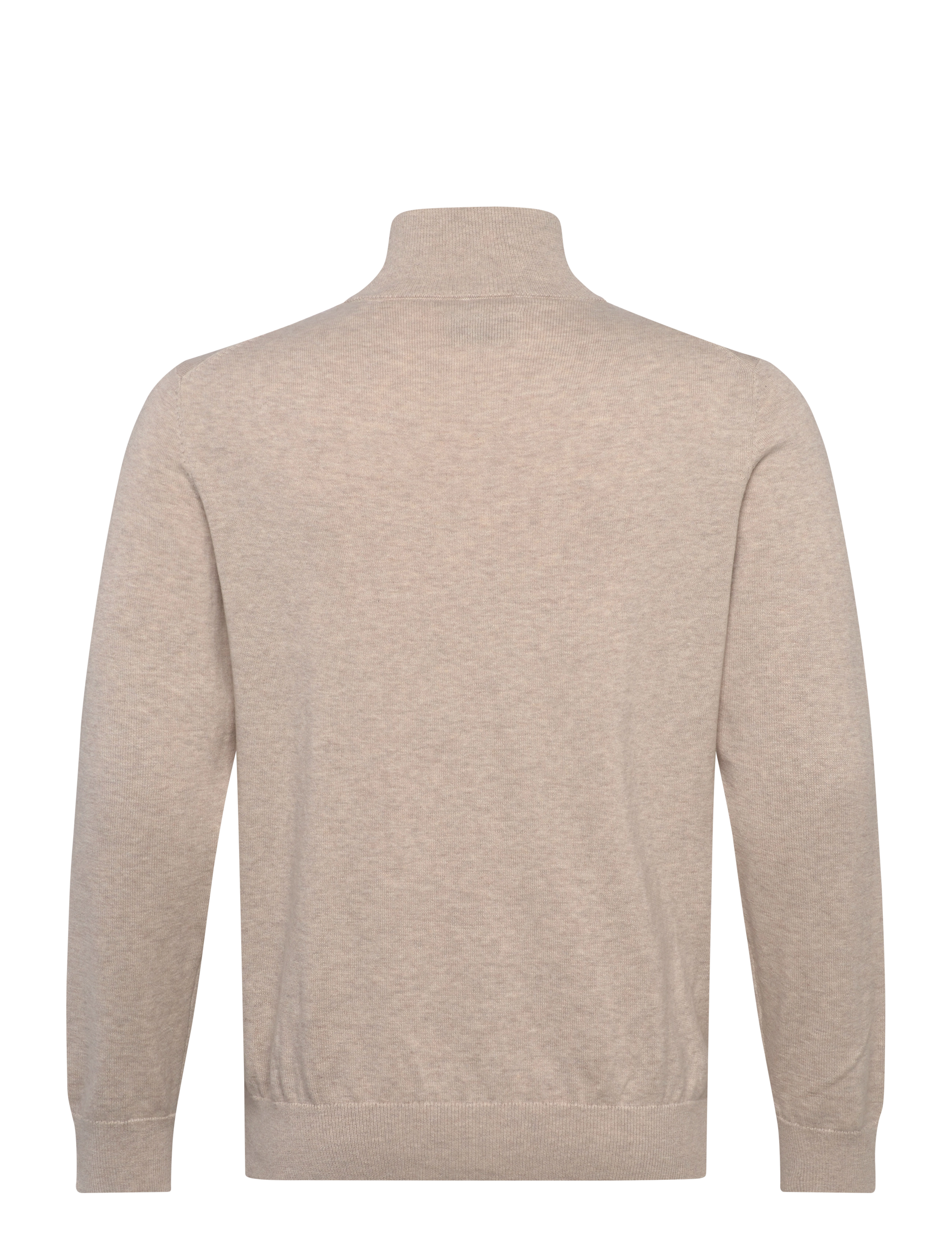 Gant - CLASSIC COTTON HALF ZIP - pullover mit halbem reißverschluss - light beige melange - 2