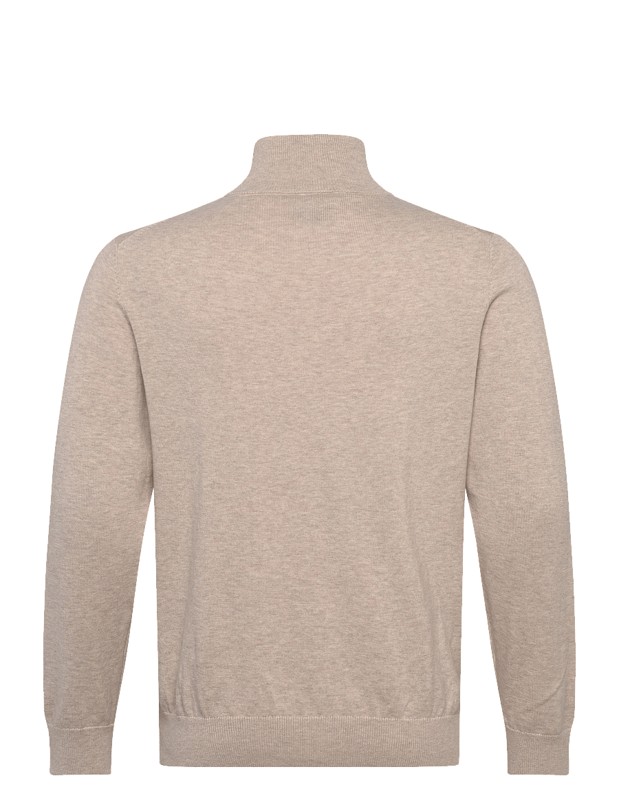 Gant - CLASSIC COTTON HALF ZIP - half zip jumpers - light beige melange - 2
