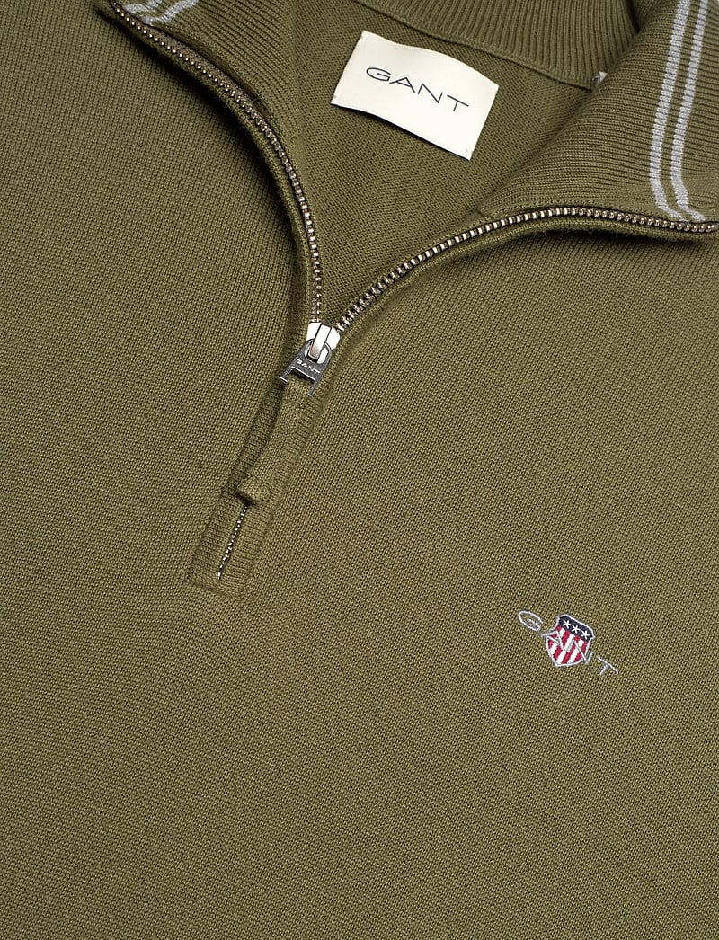 GANT - CLASSIC COTTON HALF ZIP - half zip jumpers - moss green - 2