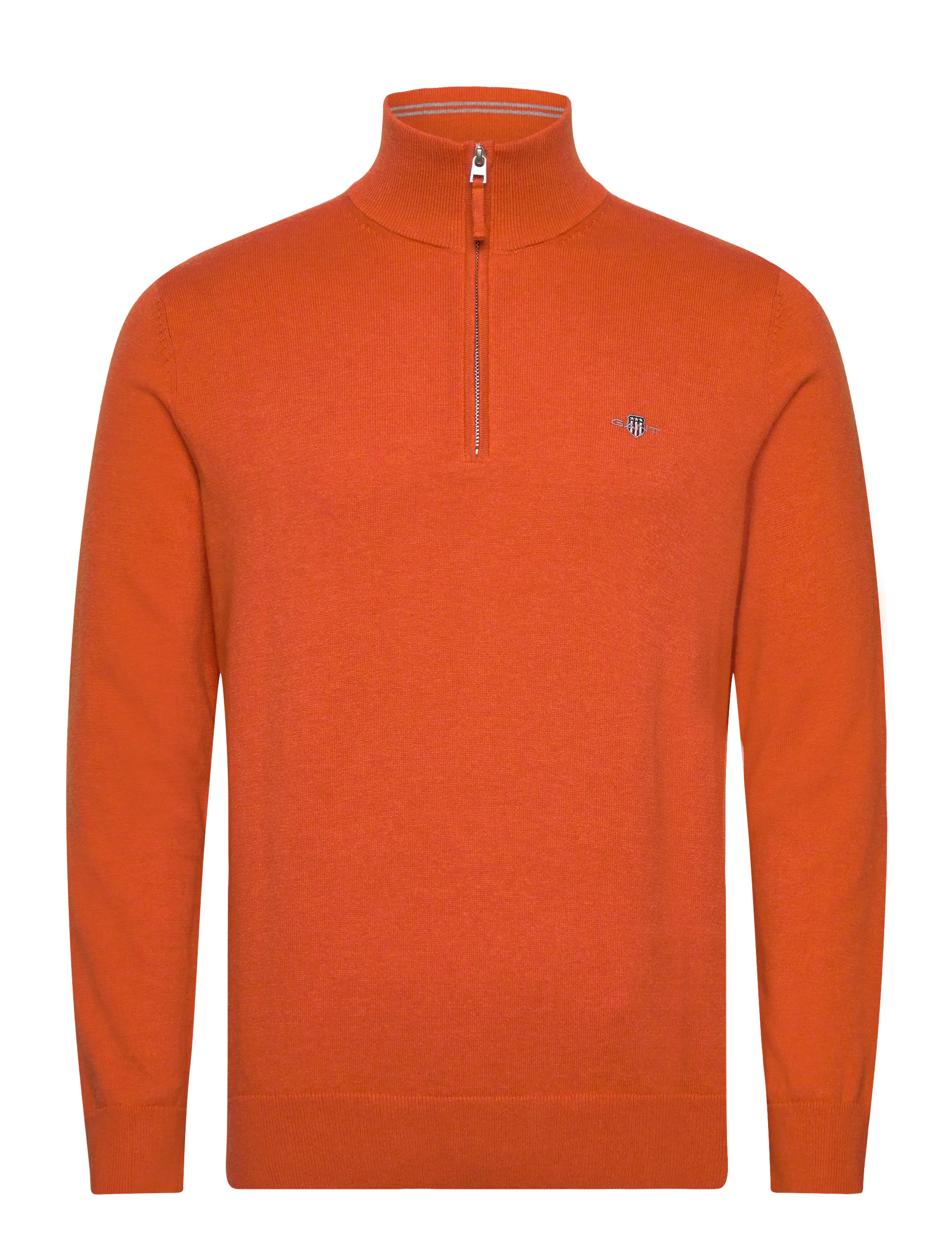 Gant CLASSIC COTTON HALF ZIP - Strickmode - PUMPKIN ORANGE MELANGE / orange