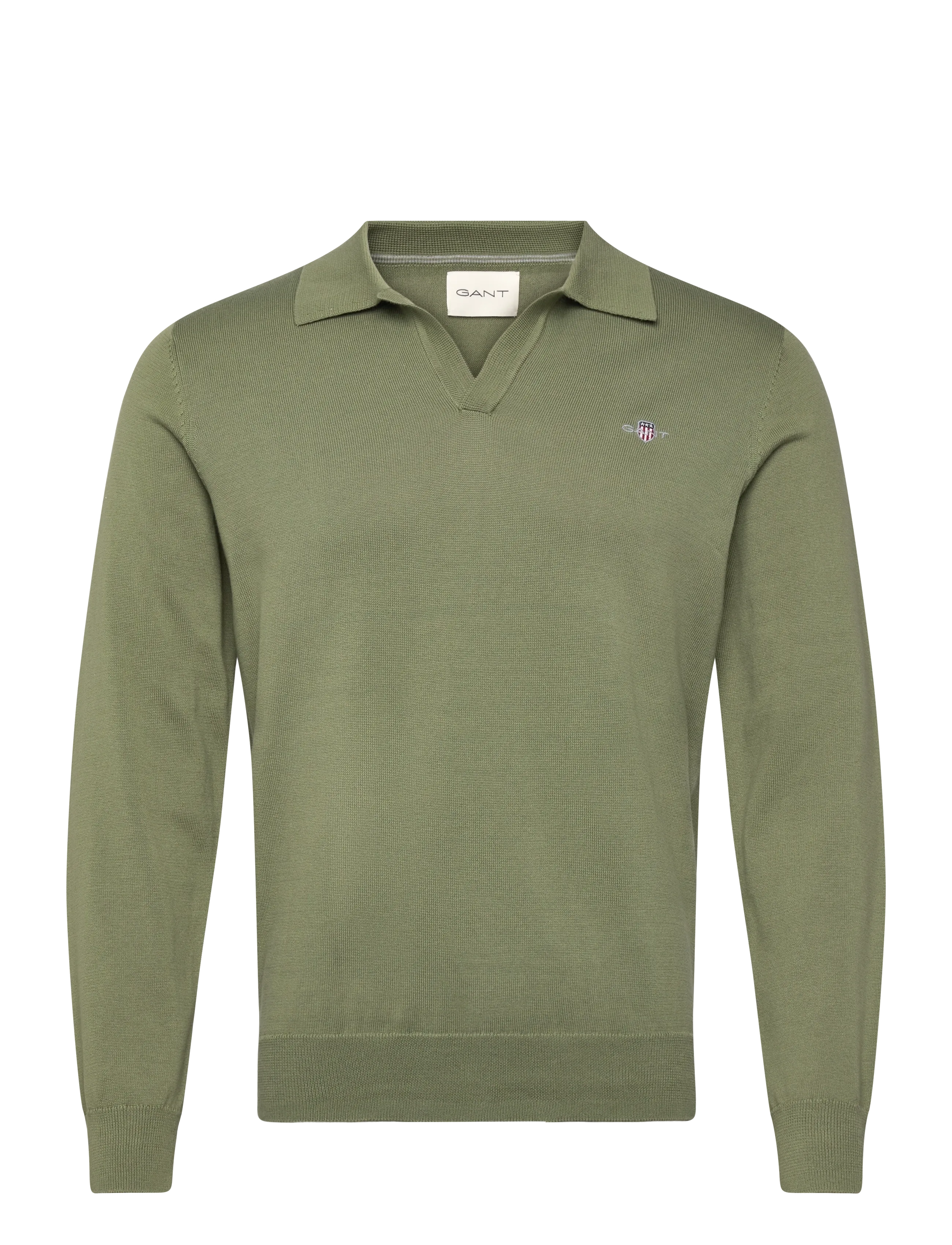 Gant CLASSIC COTTON POLO - GANT - DRY HERB GREEN / khaki/green