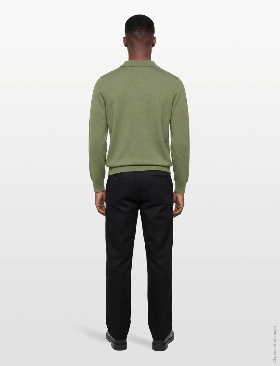 Gant - CLASSIC COTTON POLO - polos à manches longues - dry herb green - 4