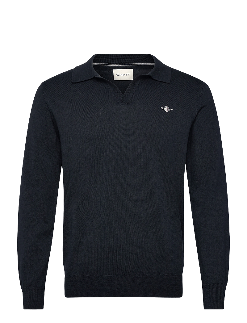 GANT - CLASSIC COTTON POLO - stickade pikéer - evening blue - 0