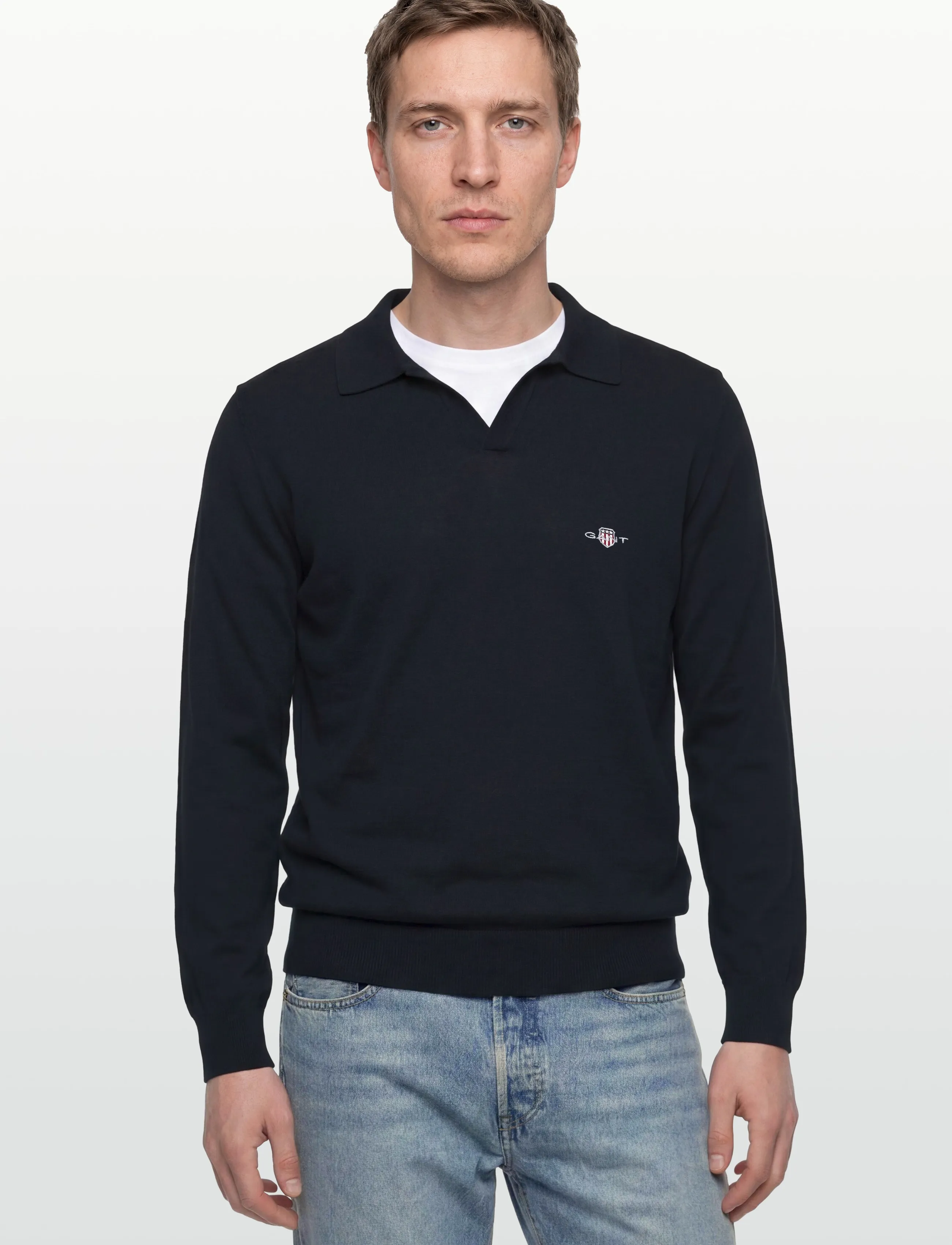Gant - CLASSIC COTTON POLO - pikkade varrukatega polod - evening blue - 3