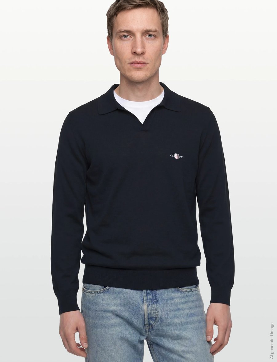 Gant - CLASSIC COTTON POLO - langärmelig - evening blue - 3