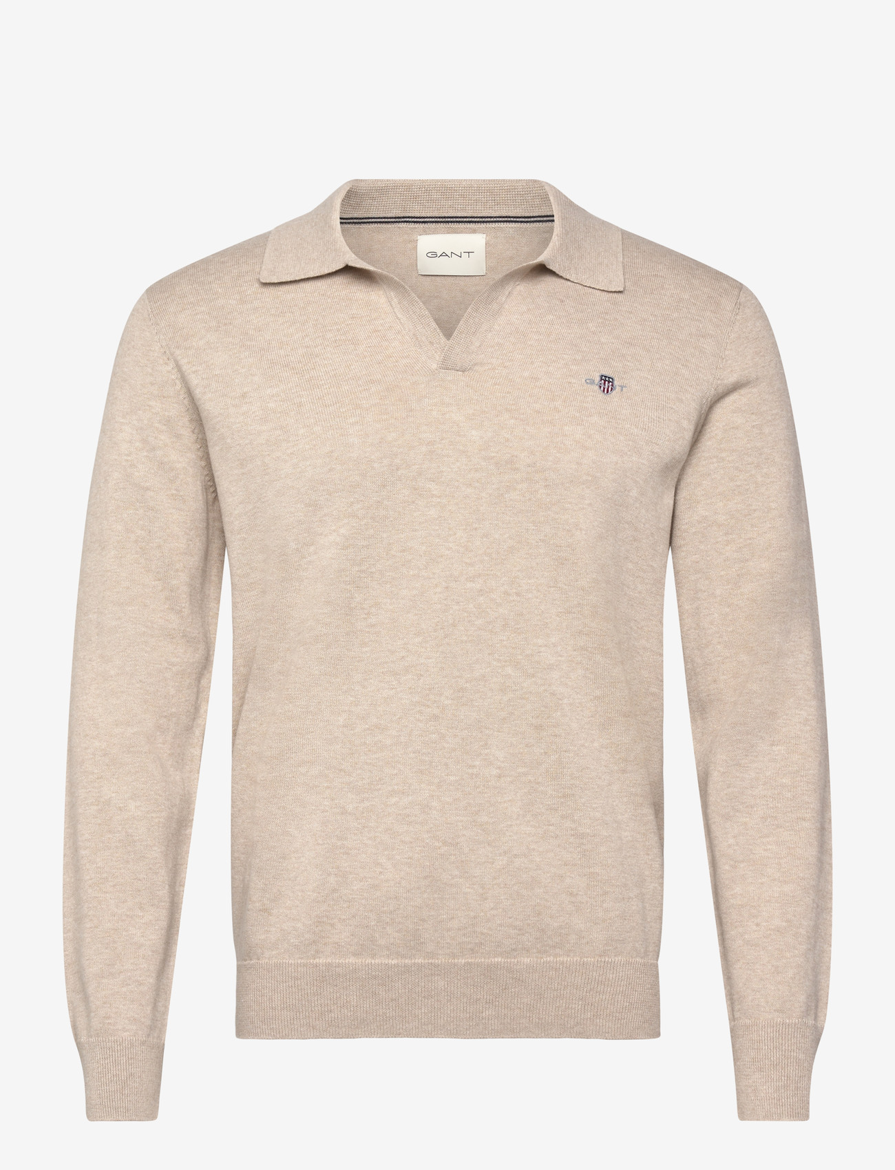 GANT - CLASSIC COTTON POLO - gestrickte polohemden - oat melange - 0