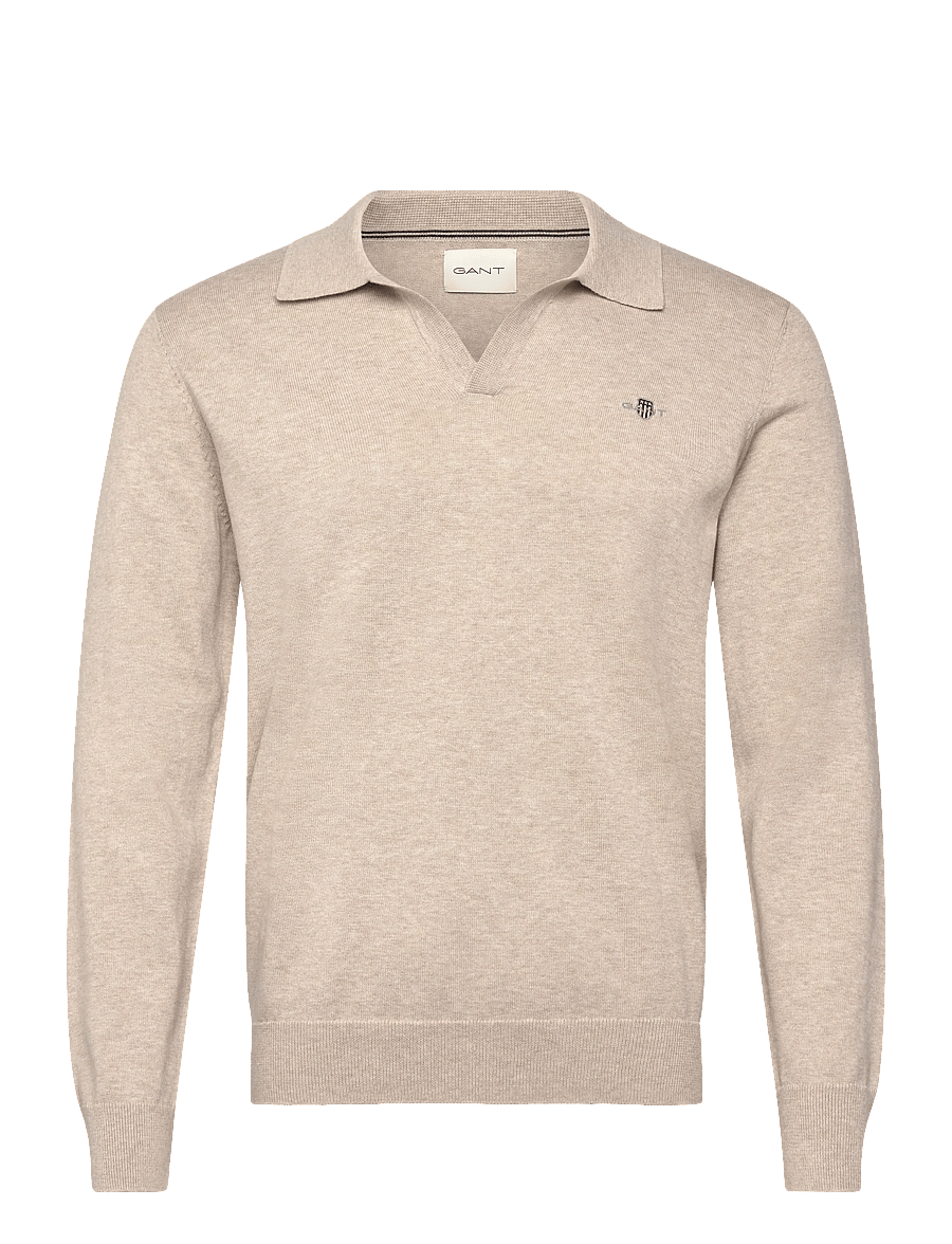 Gant - CLASSIC COTTON POLO - langärmelig - oat melange - 1