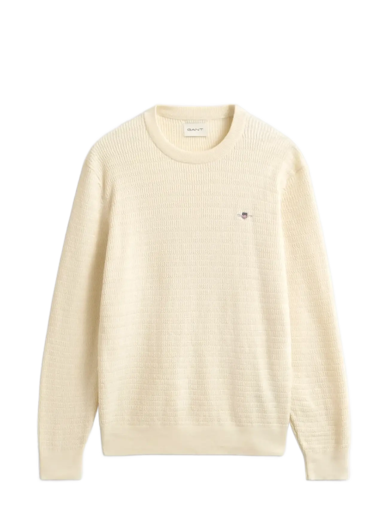 GANT Mini Cable C-Neck Cream - XXXL - Herren
