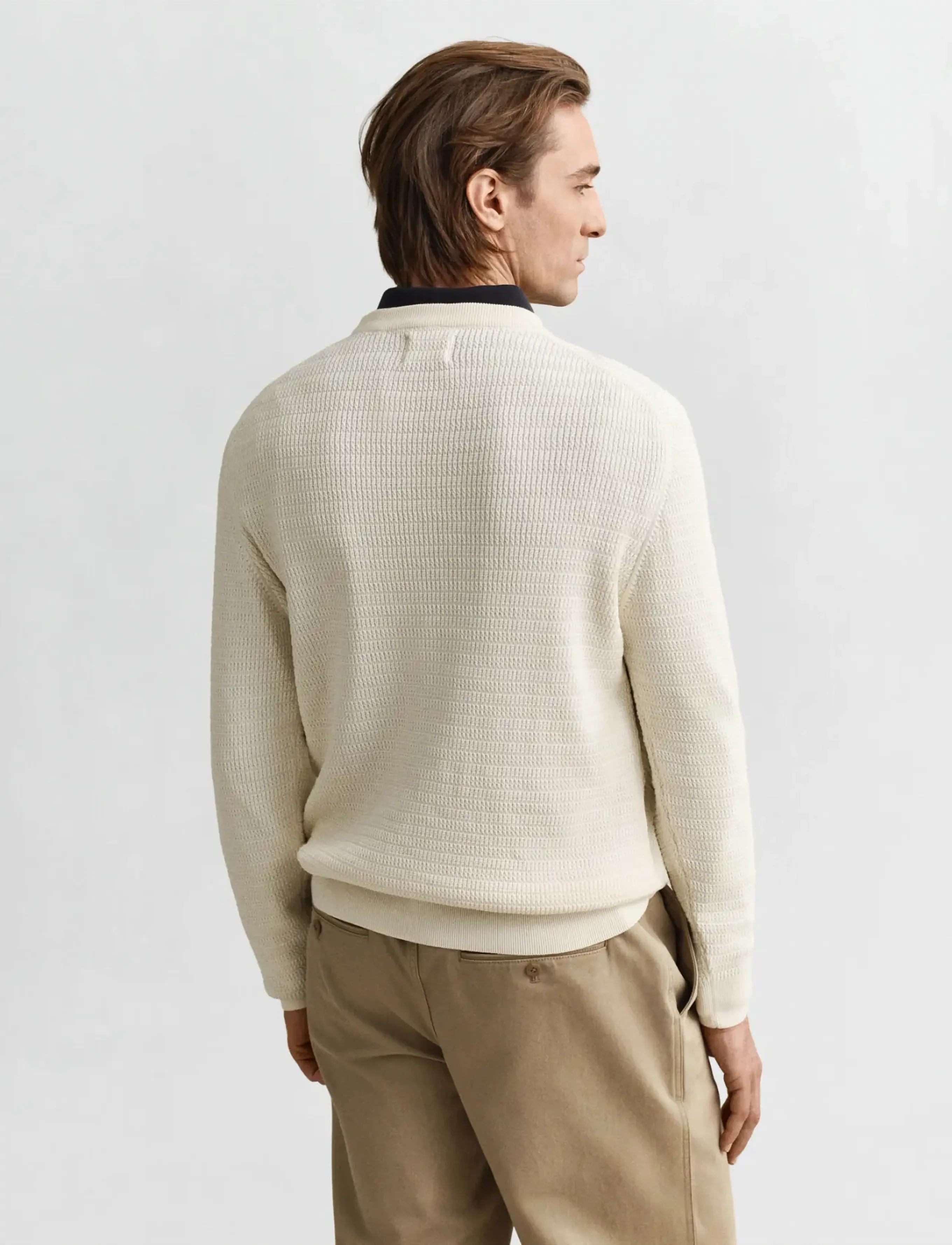 Gant - MINI CABLE C-NECK - basic-strickmode - cream - 2