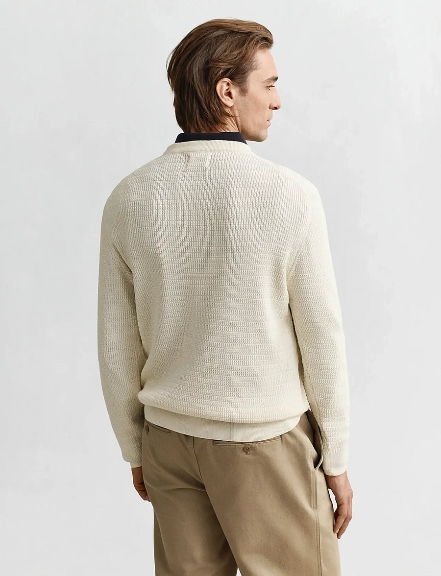 Gant - MINI CABLE C-NECK - rundhals - cream - 2