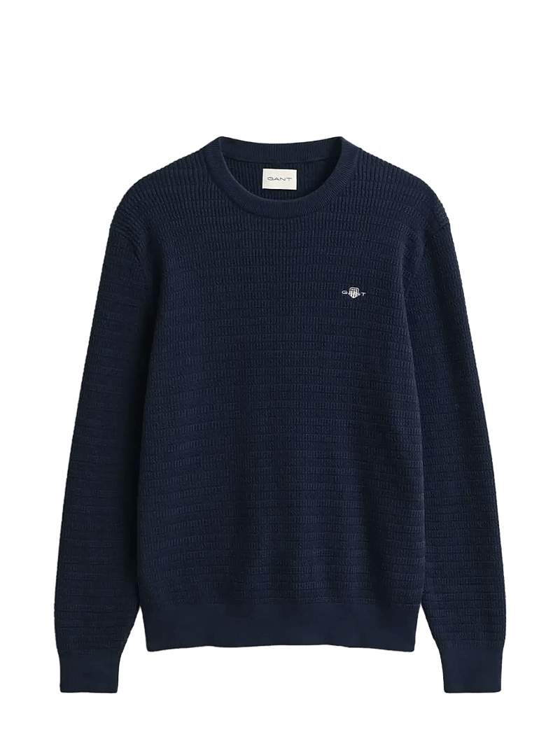 GANT - MINI CABLE C-NECK - rundhals - evening blue - 1