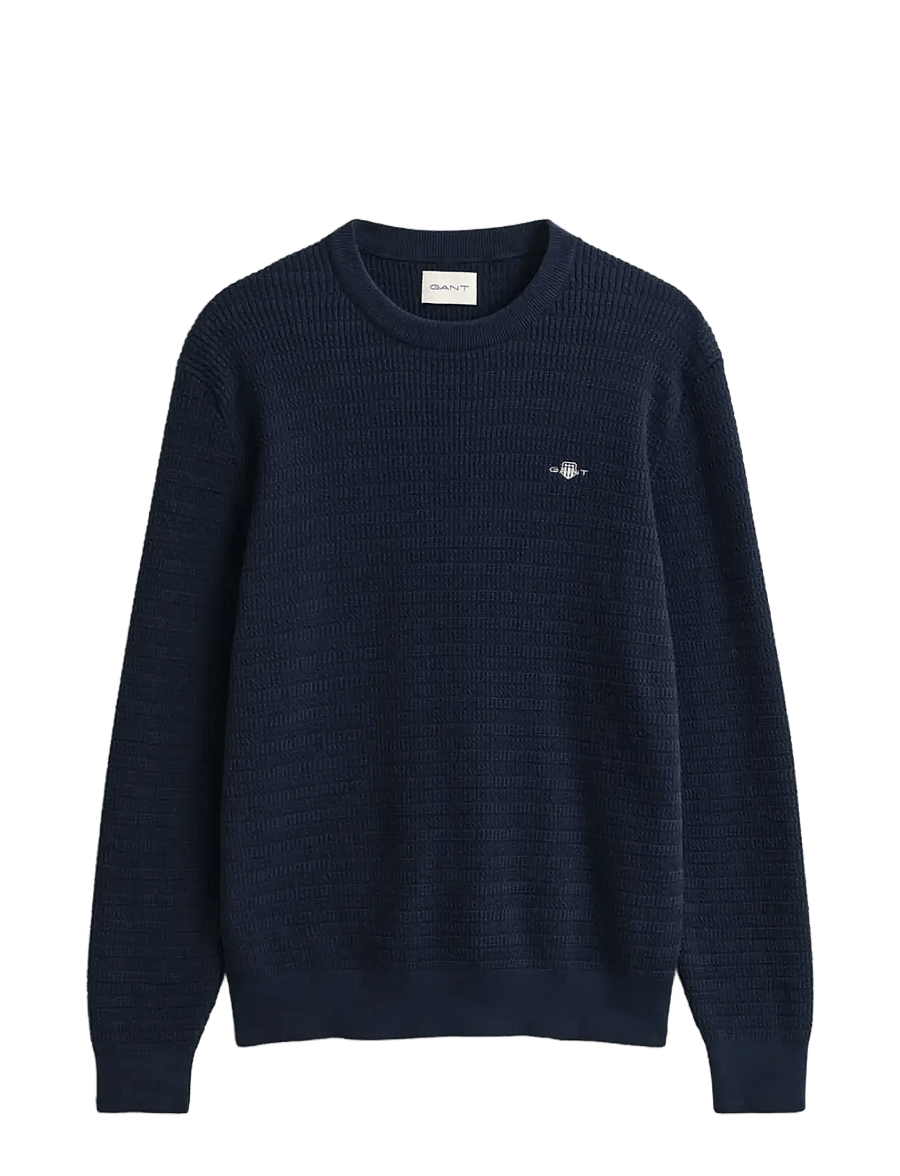 Gant - MINI CABLE C-NECK - rundhals - evening blue - 1