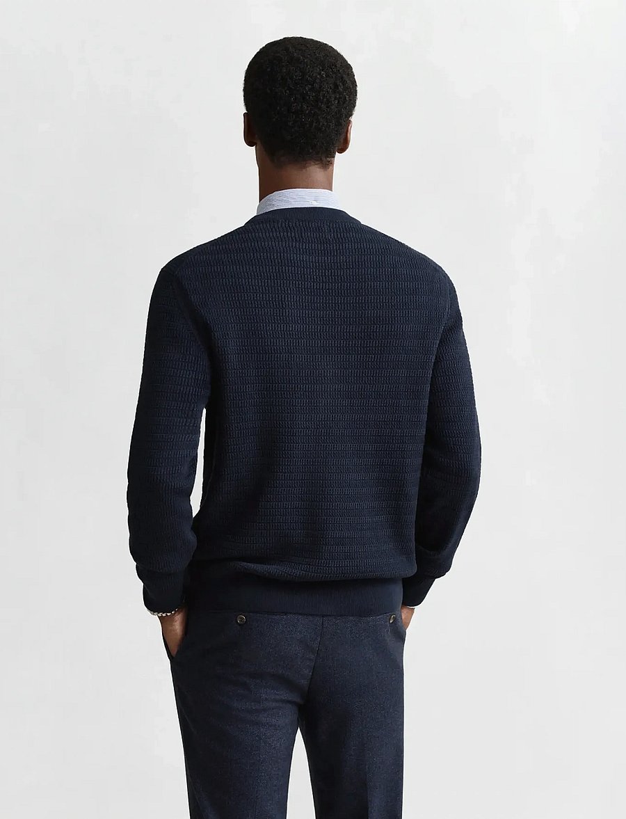 Gant - MINI CABLE C-NECK - rundhals - evening blue - 2