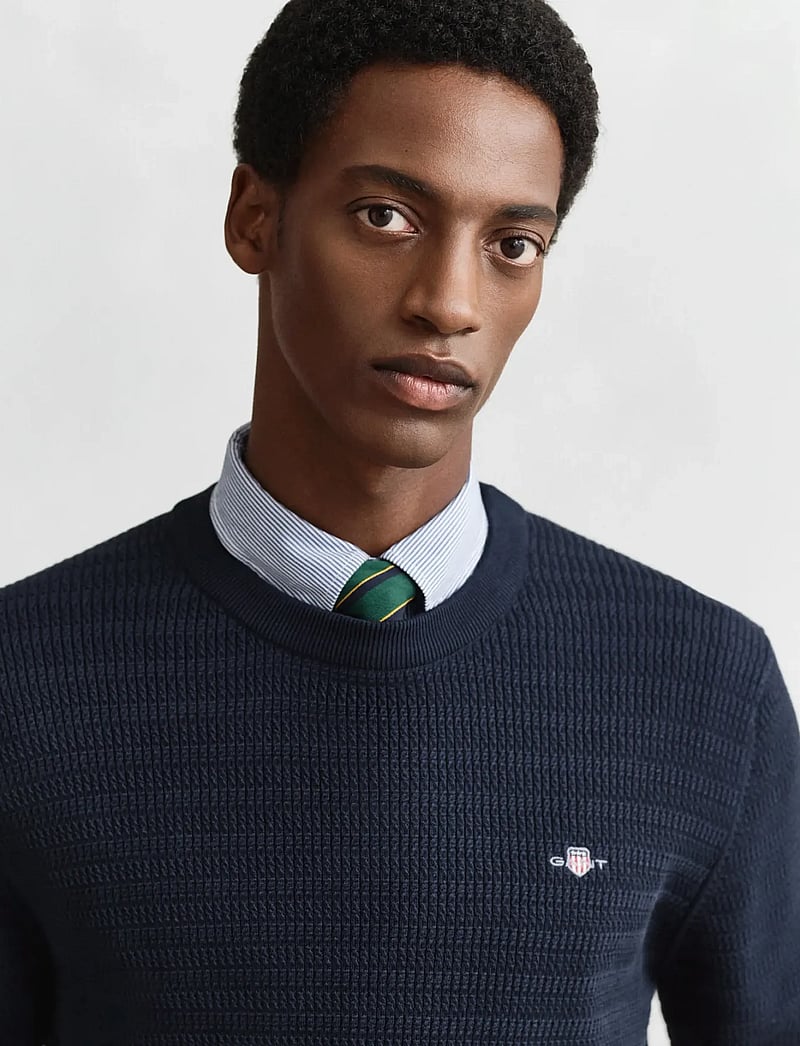 GANT - MINI CABLE C-NECK - rundhals - evening blue - 3