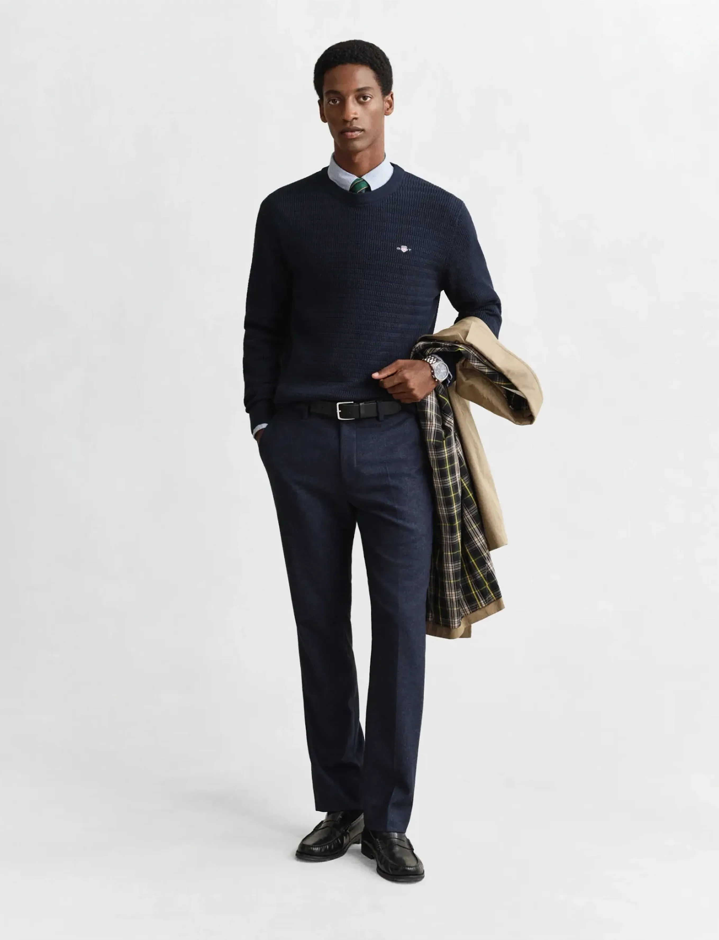Gant - MINI CABLE C-NECK - rundhals - evening blue - 4