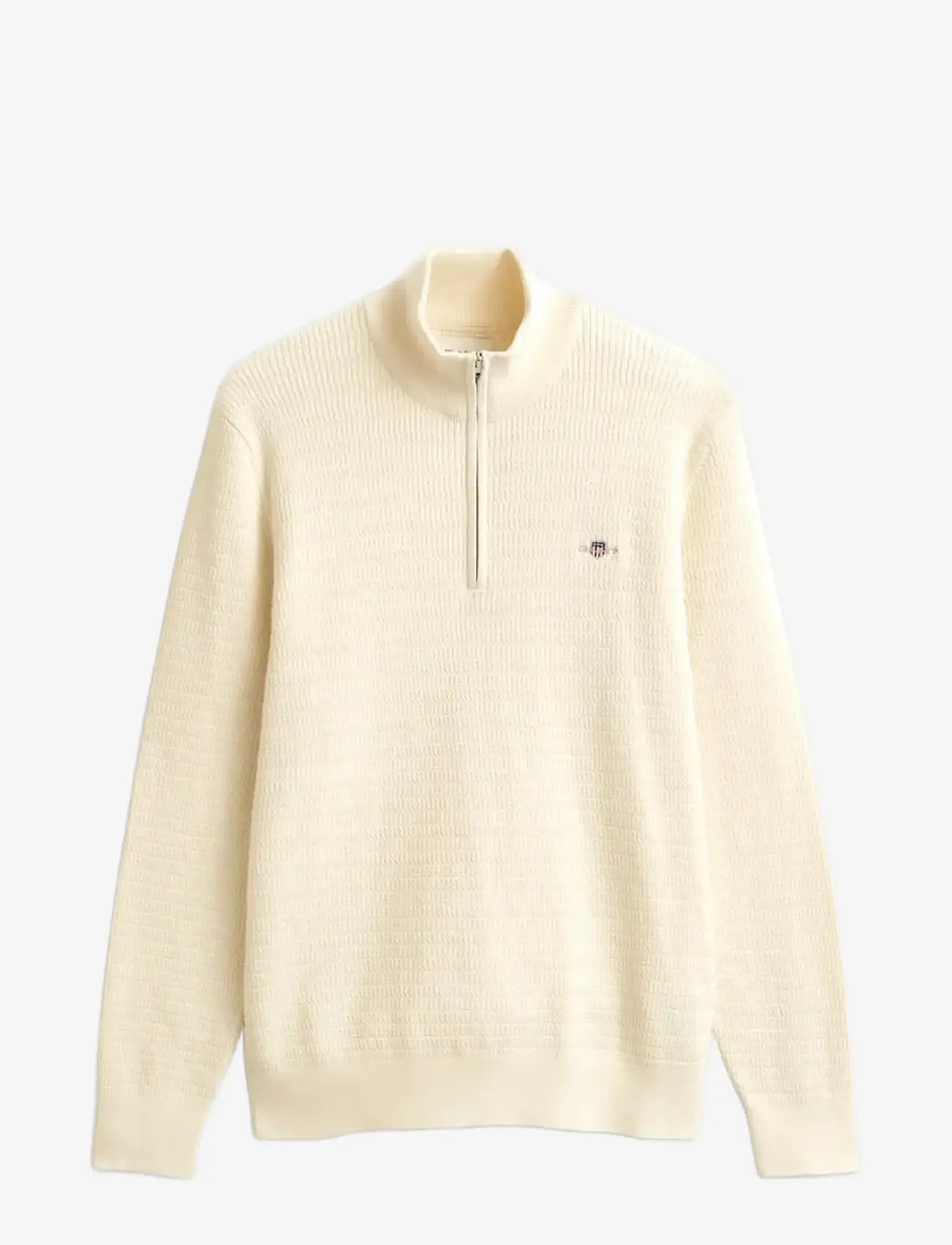 GANT - MINI CABLE HALF ZIP - half zip-tröjor - cream - 1