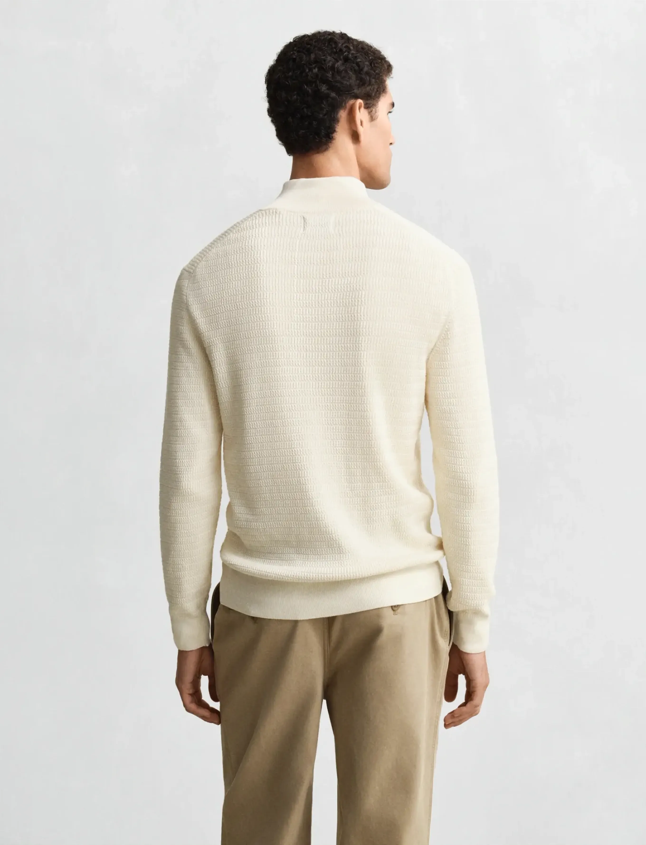 Gant - MINI CABLE HALF ZIP - half zip jumpers - cream - 2
