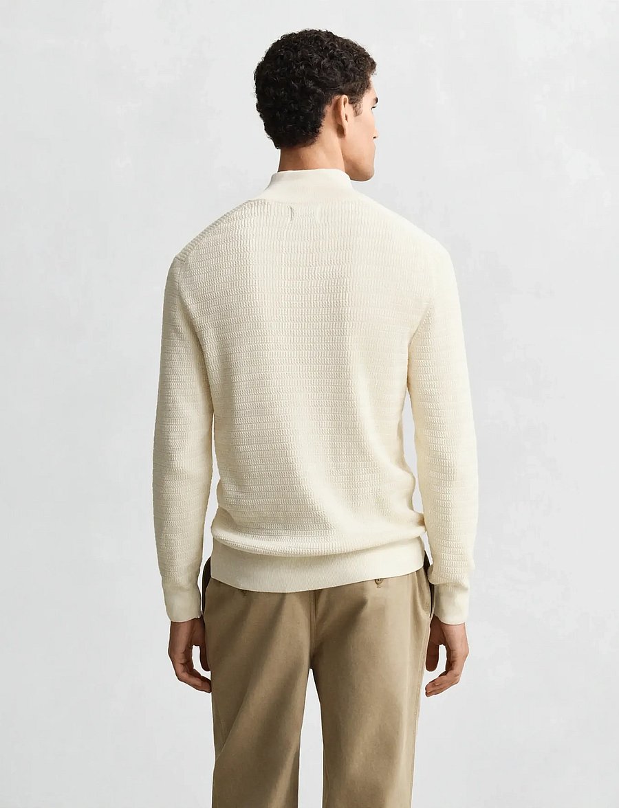 Gant - MINI CABLE HALF ZIP - halfzip strik - cream - 2