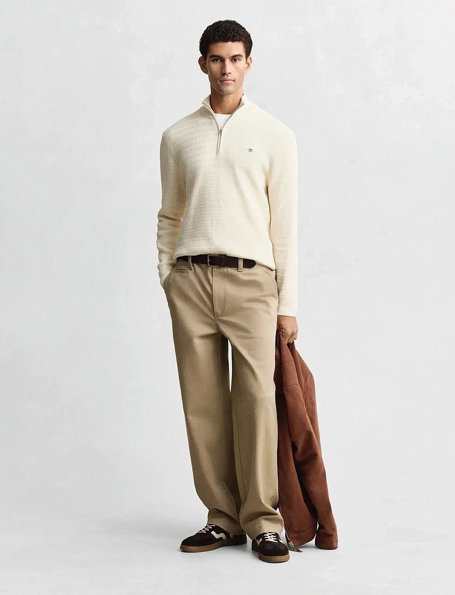 Gant - MINI CABLE HALF ZIP - halfzip strik - cream - 4