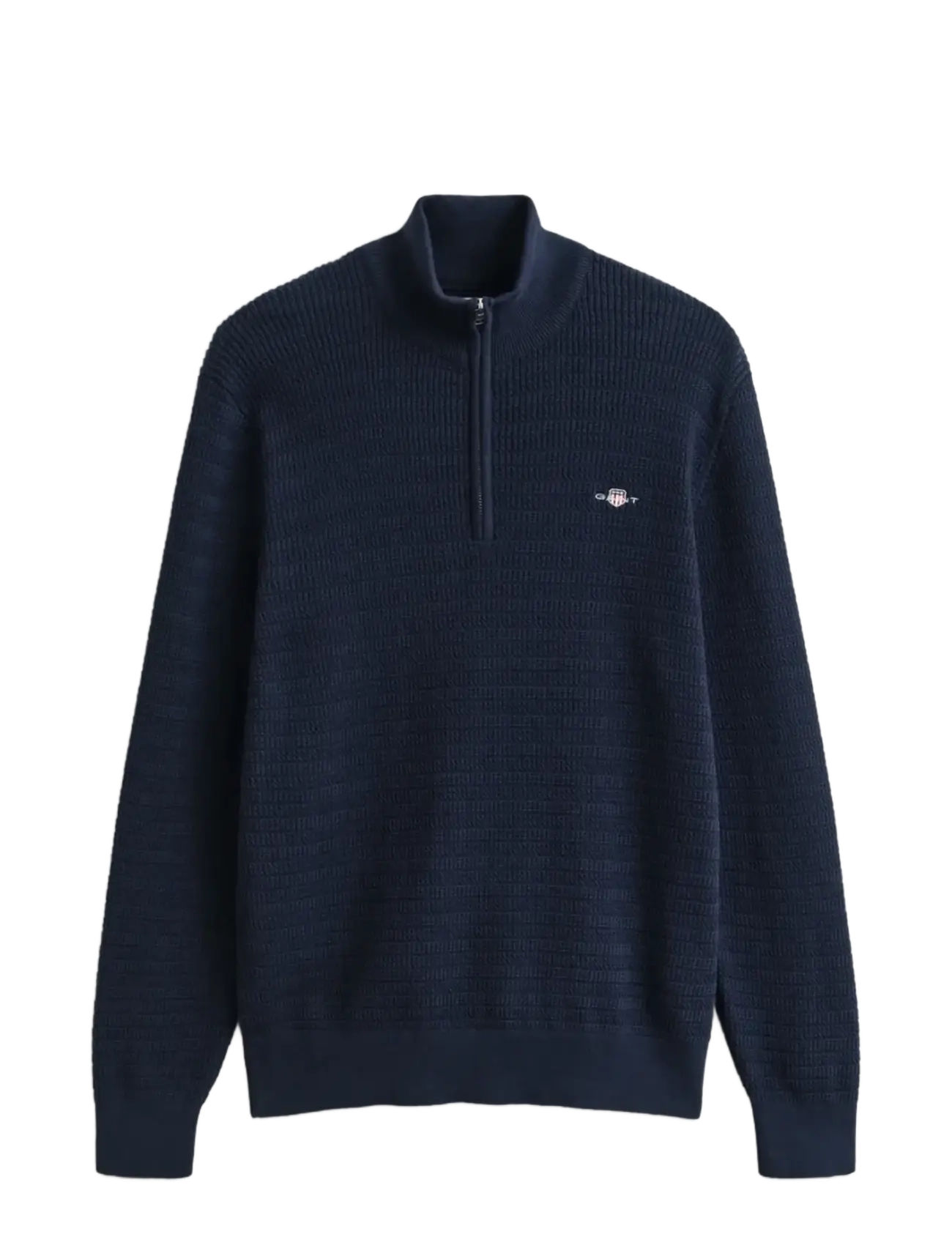 GANT Mini Cable Half Zip Navy - S - Herren