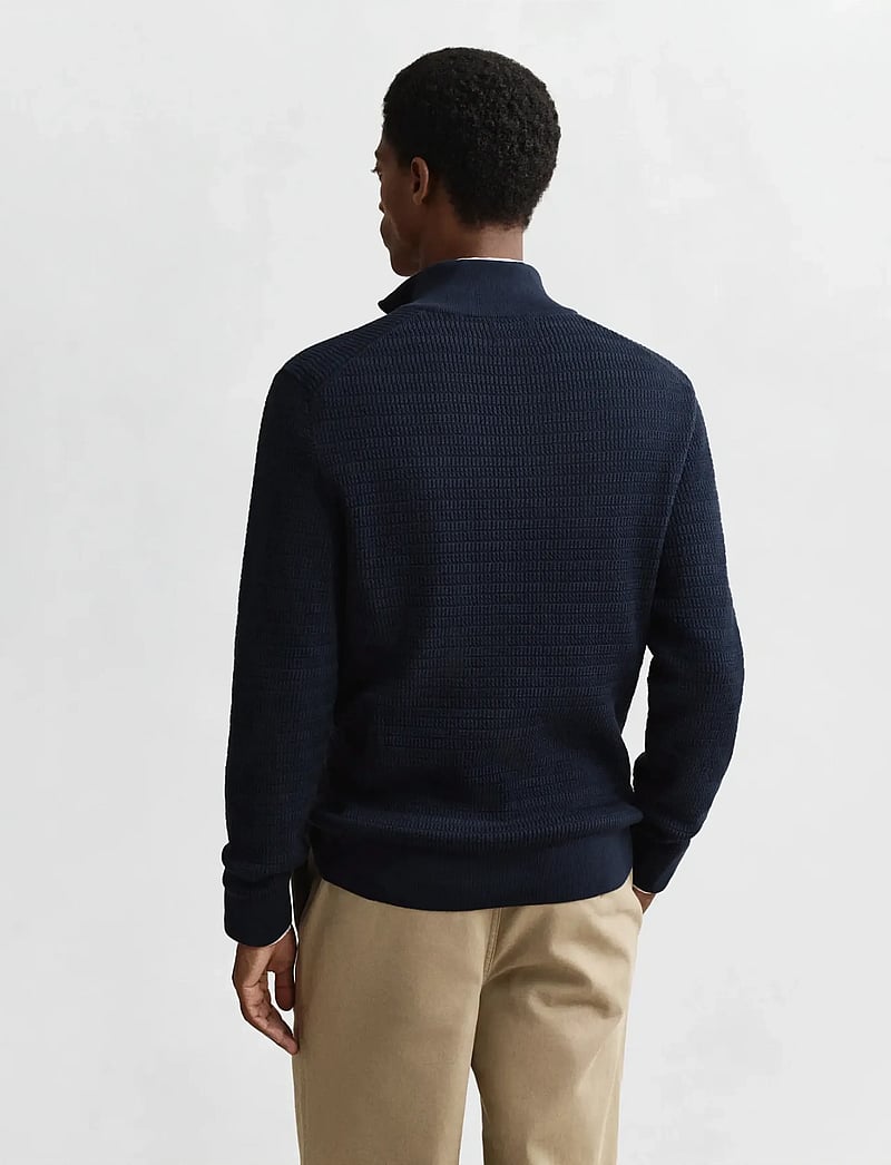 GANT - MINI CABLE HALF ZIP - half zip-trøjer - evening blue - 2