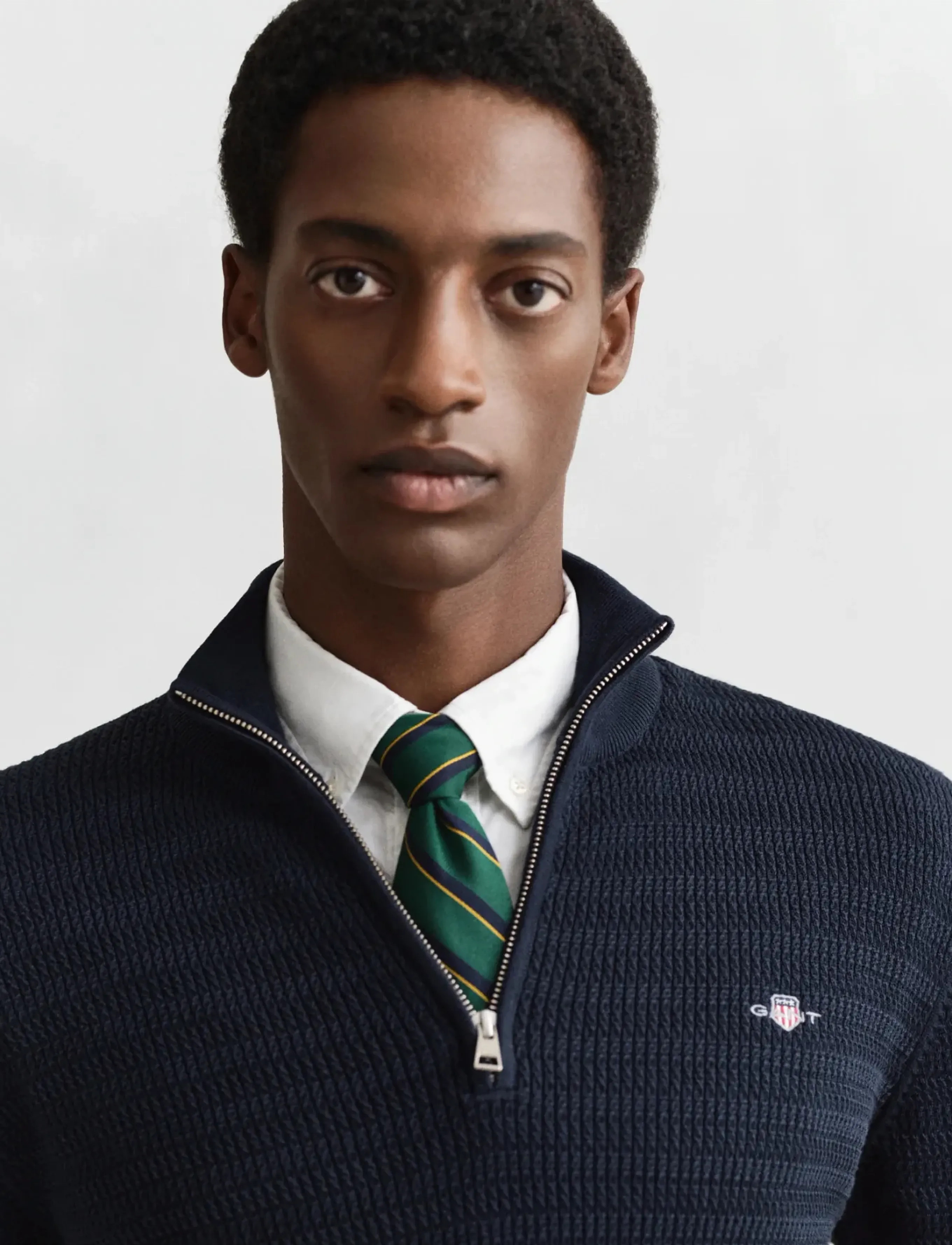 Gant - MINI CABLE HALF ZIP - mænd - evening blue - 3