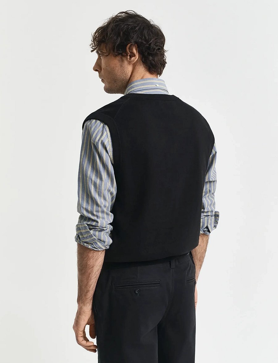 Gant - CLASSIC COTTON VEST - strikveste - black - 2