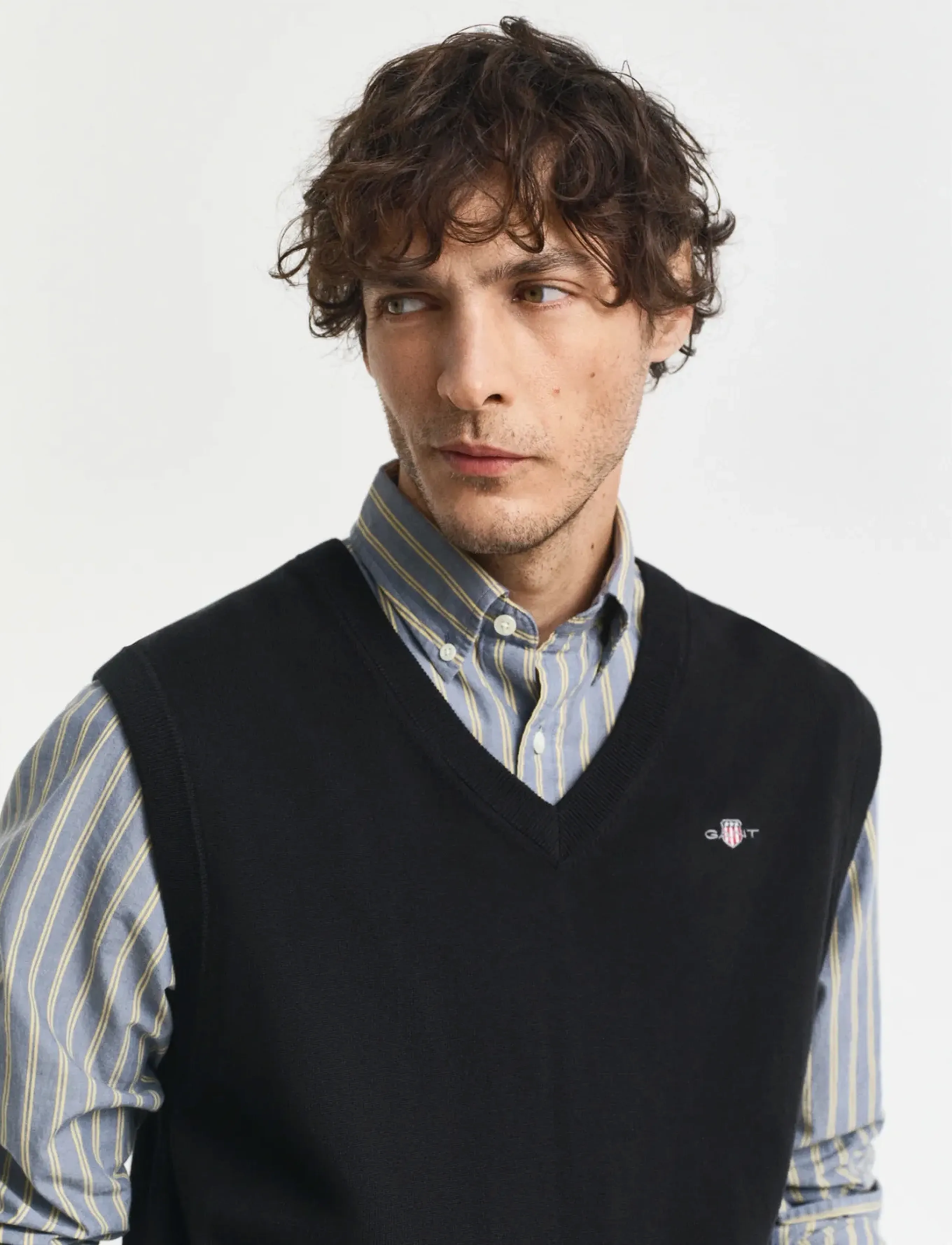 Gant - CLASSIC COTTON VEST - strikveste - black - 3