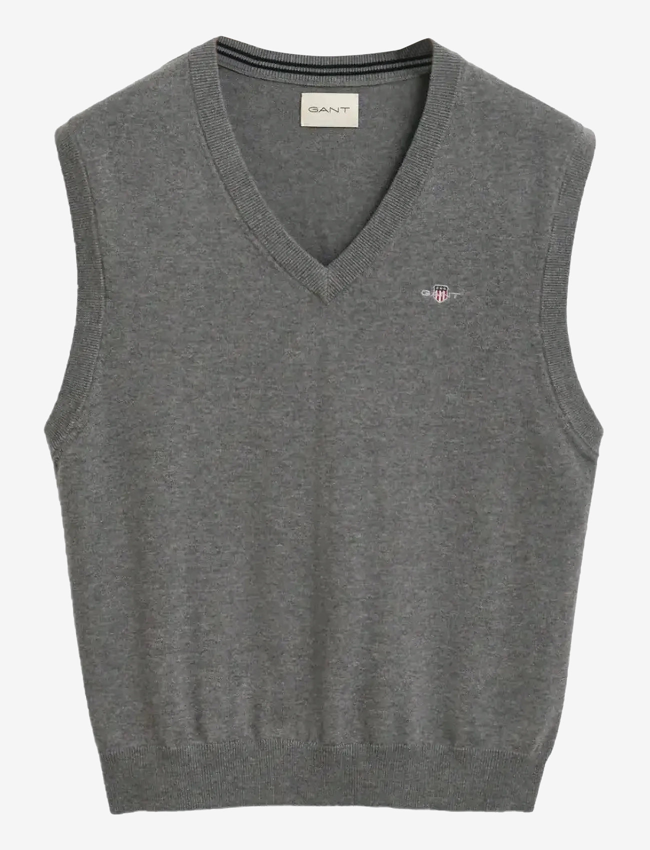 Gant - CLASSIC COTTON VEST - strikveste - dark grey melange - 1