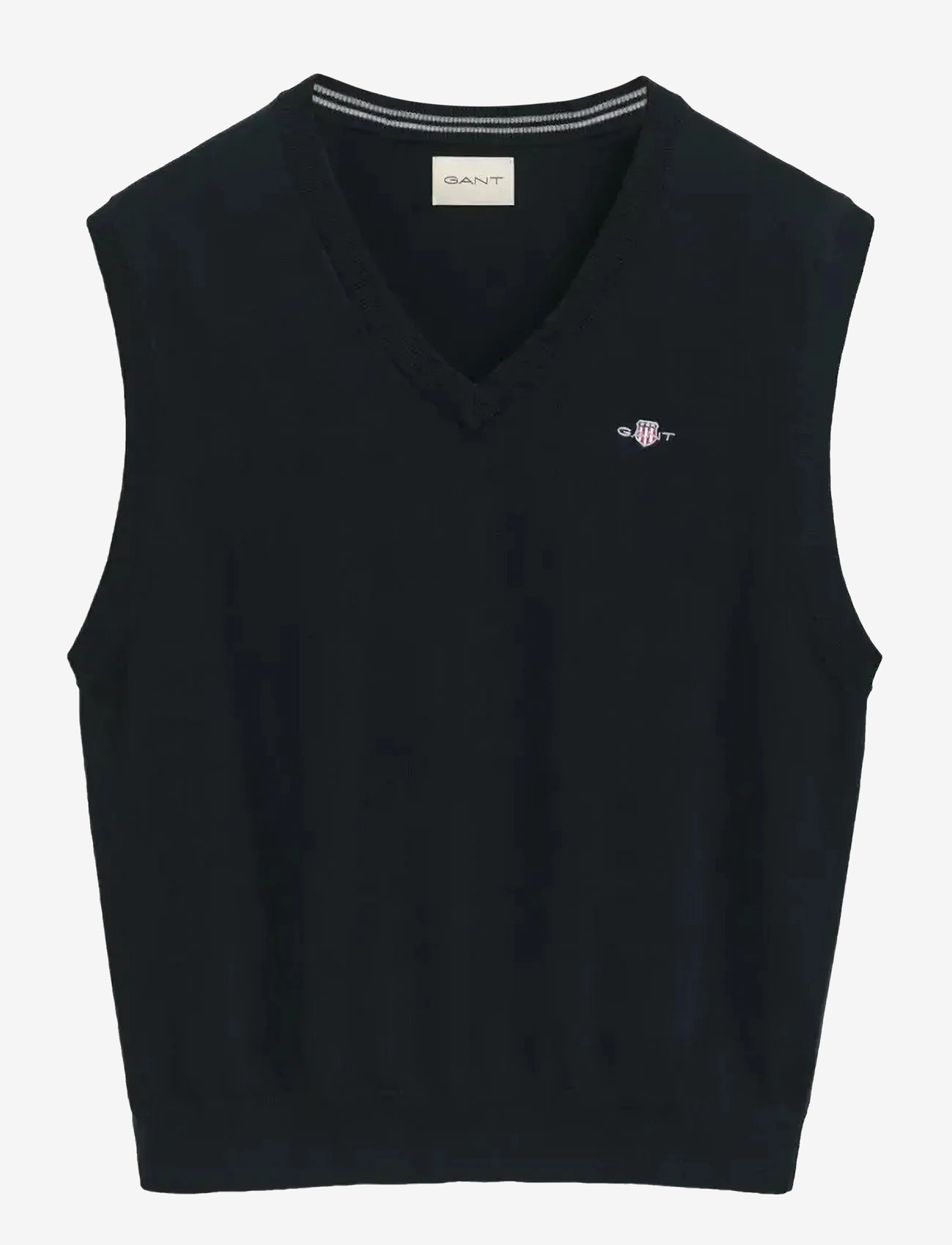 GANT - CLASSIC COTTON VEST - megztos liemenės - evening blue - 1