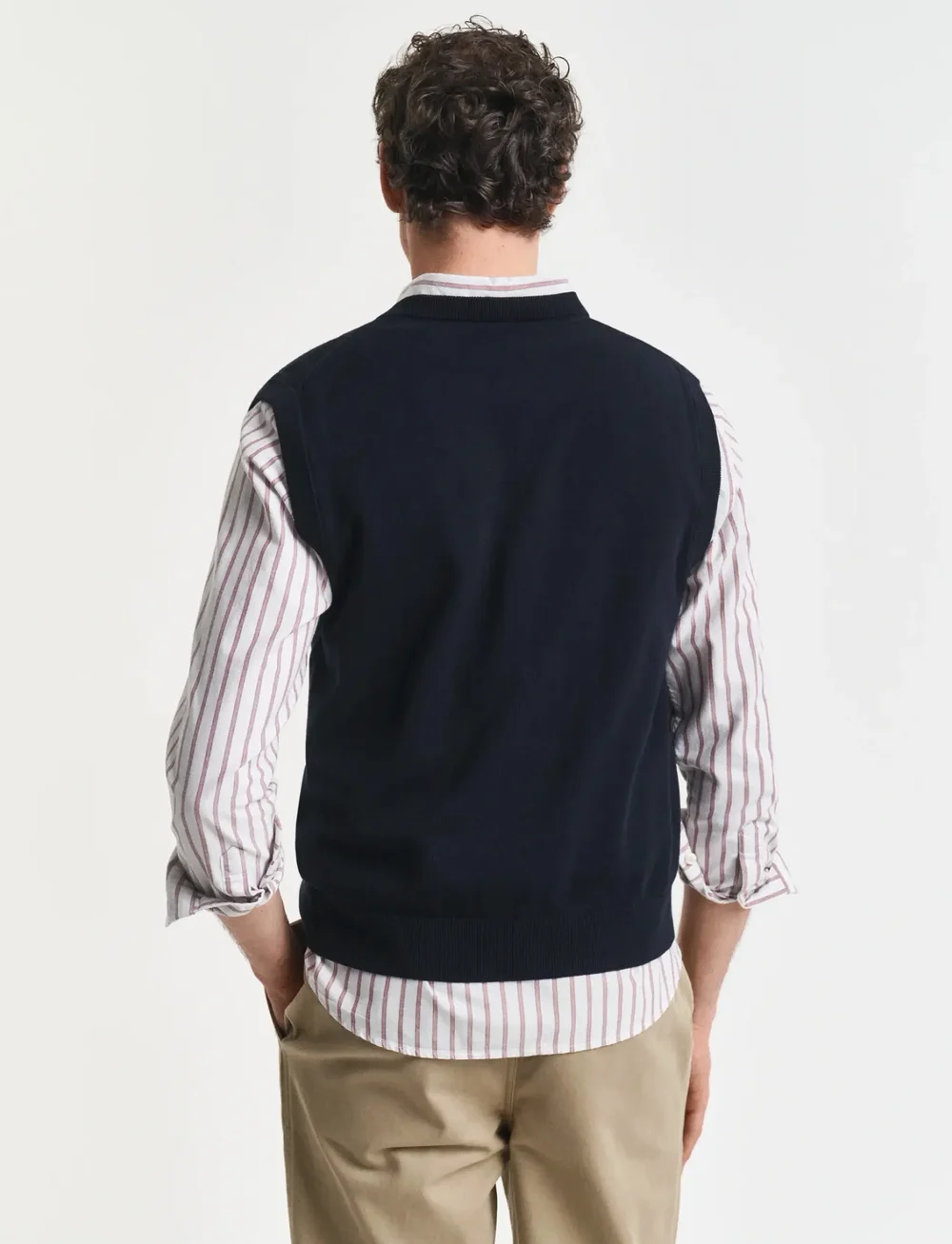 GANT - CLASSIC COTTON VEST - strikveste - evening blue - 2