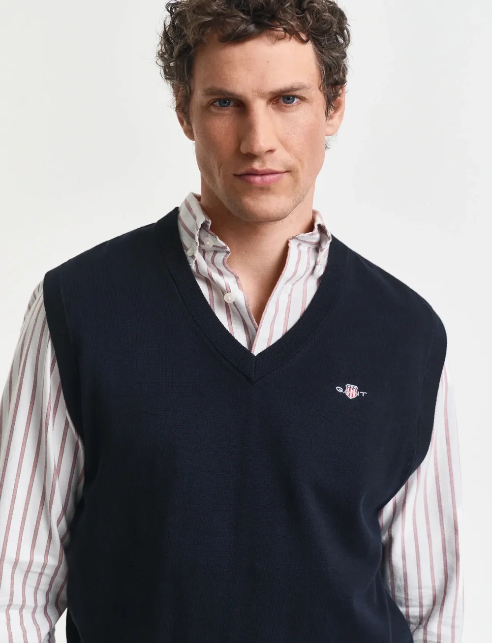 GANT - CLASSIC COTTON VEST - strikveste - evening blue - 4