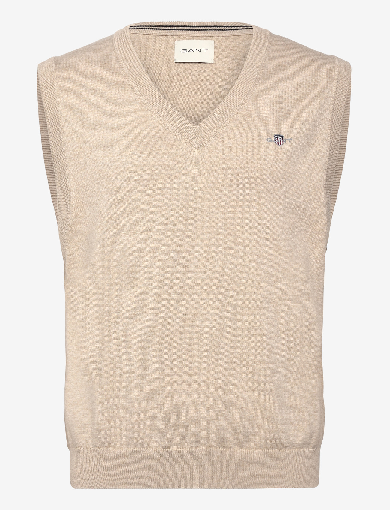 Gant - CLASSIC COTTON VEST - strikveste - oat melange - 1