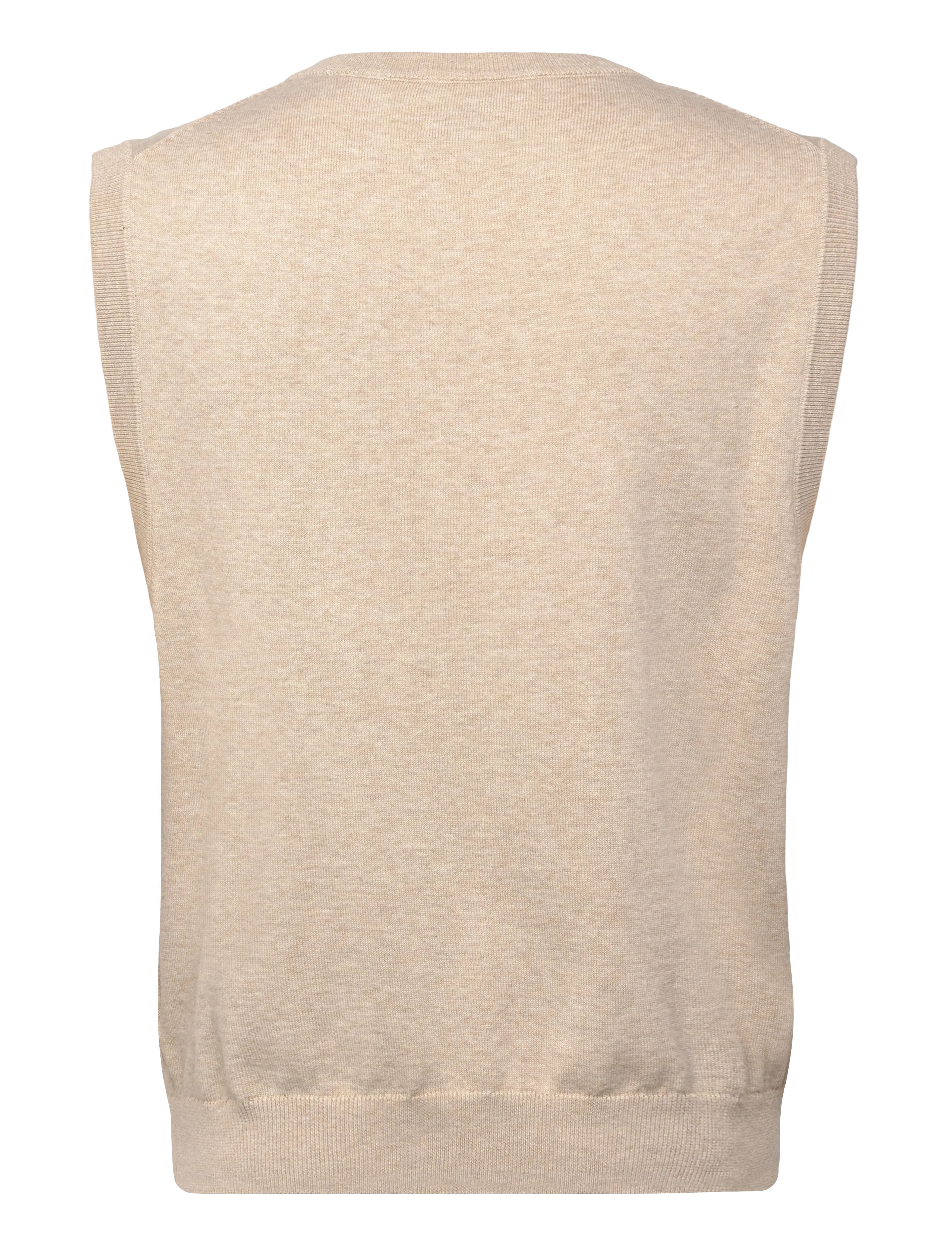 Gant - CLASSIC COTTON VEST - kootud vestid - oat melange - 2