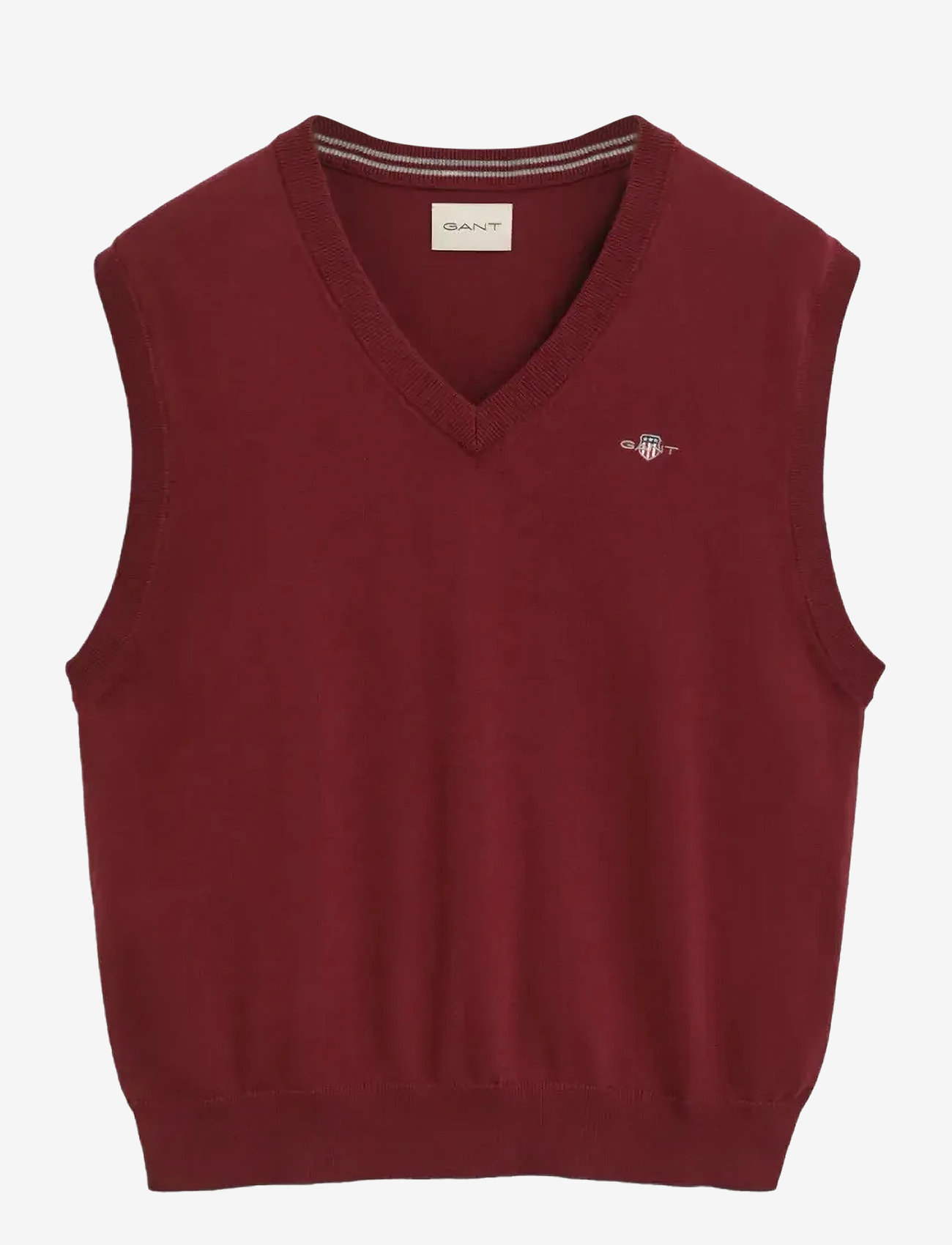 Gant - CLASSIC COTTON VEST - strikveste - plumped red - 1