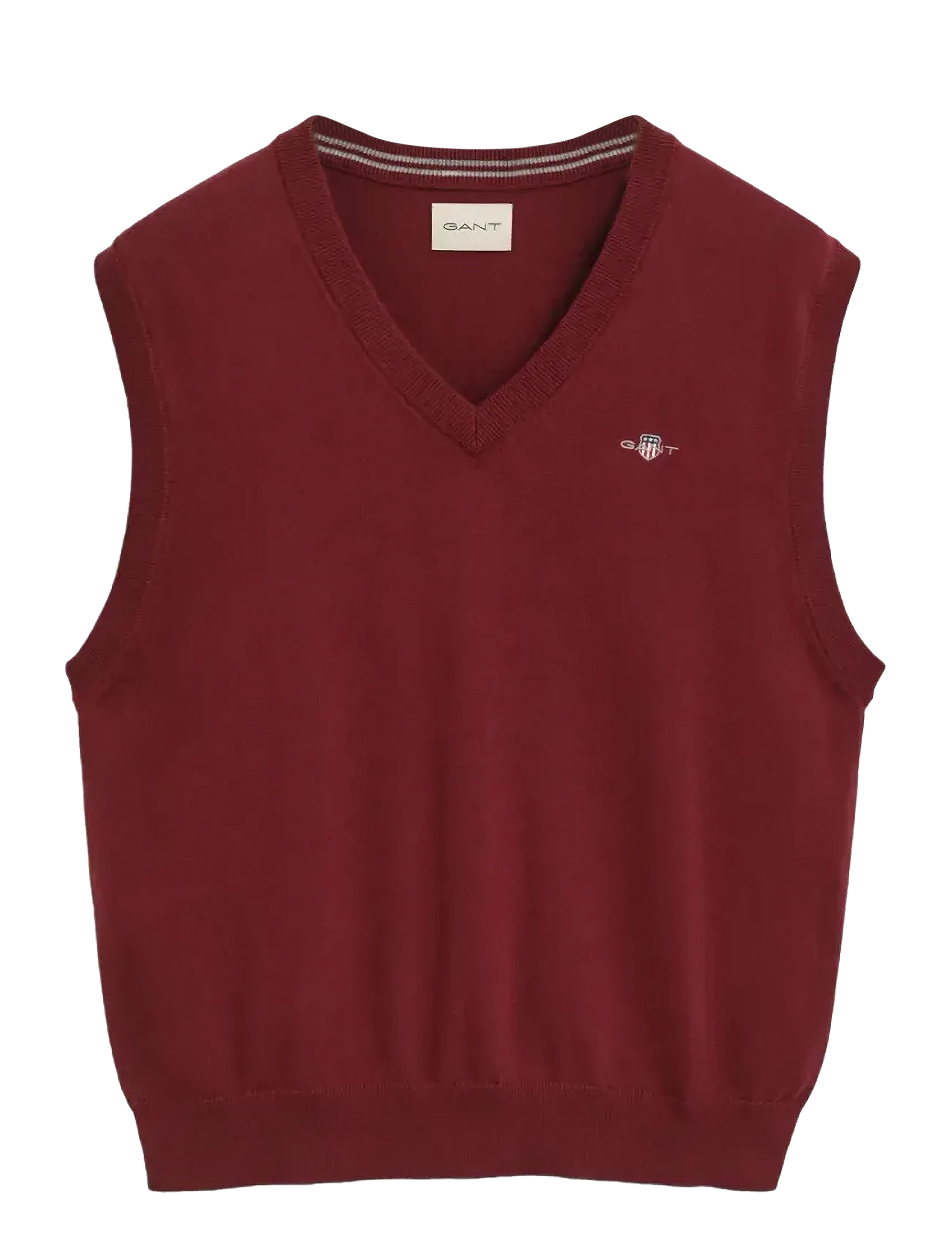 Gant CLASSIC COTTON VEST - Strik - PLUMPED RED / red