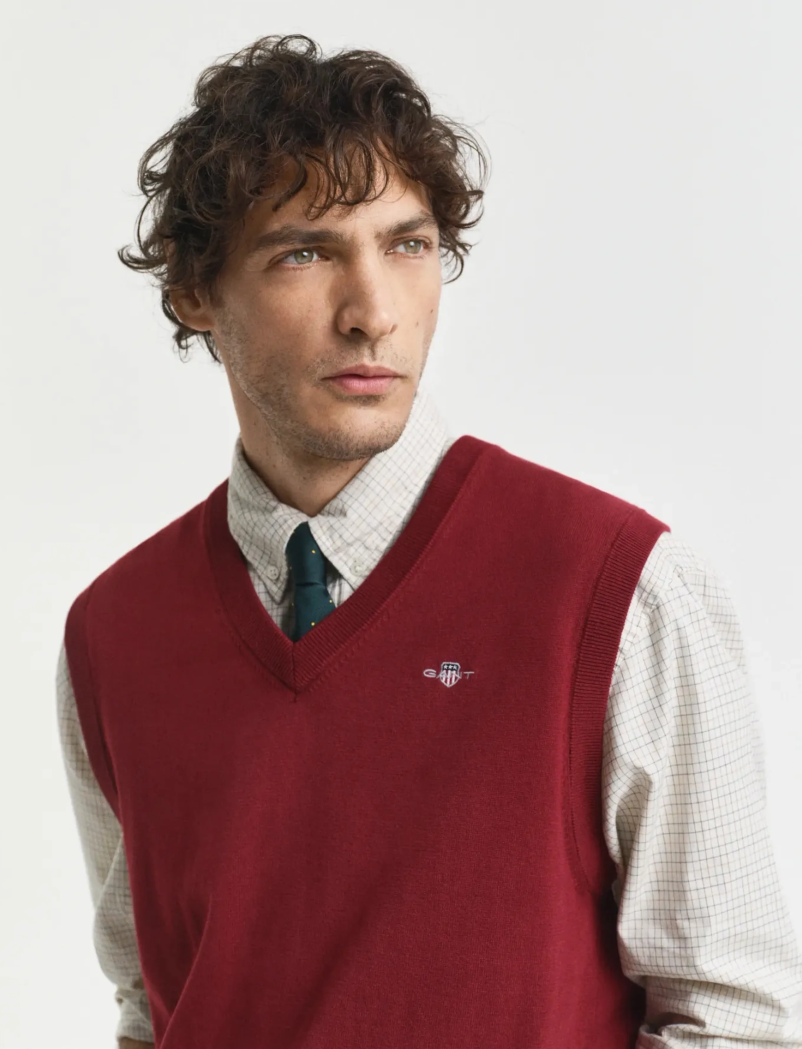 Gant - CLASSIC COTTON VEST - kootud vestid - plumped red - 4