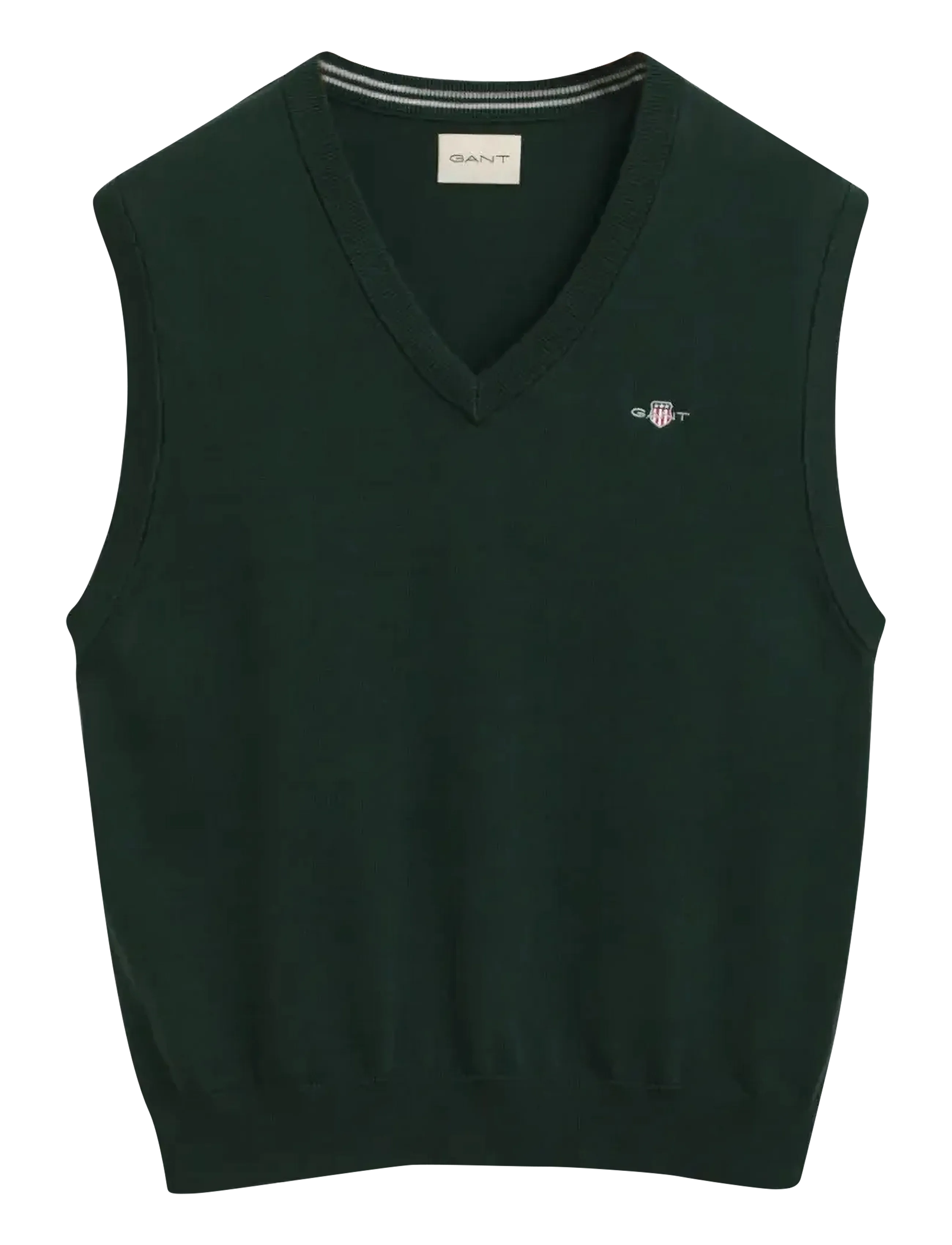 Gant CLASSIC COTTON VEST - Gant - TARTAN GREEN / green