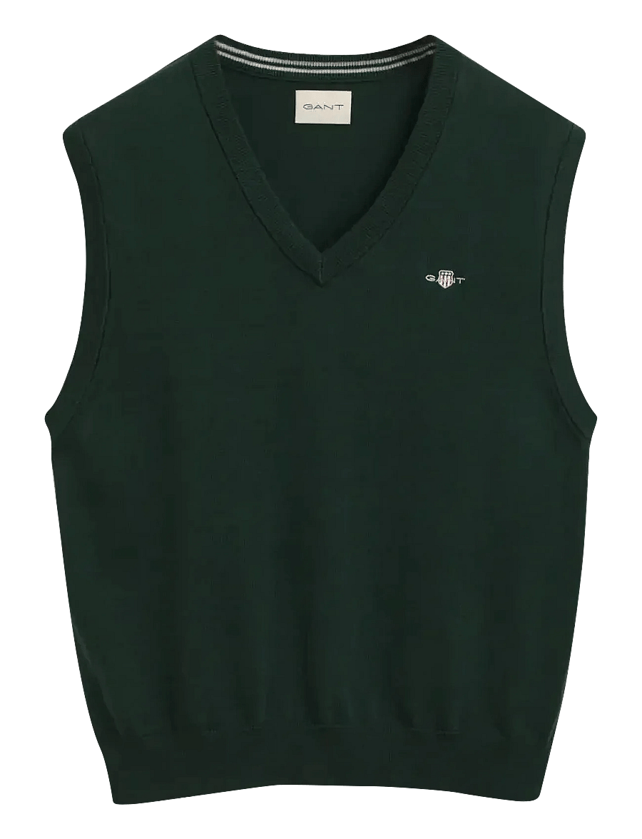 Gant - CLASSIC COTTON VEST - strikveste - tartan green - 1