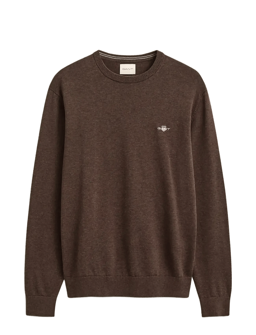 Gant - Cotton Sweater - rundhals - black brown melange - 1