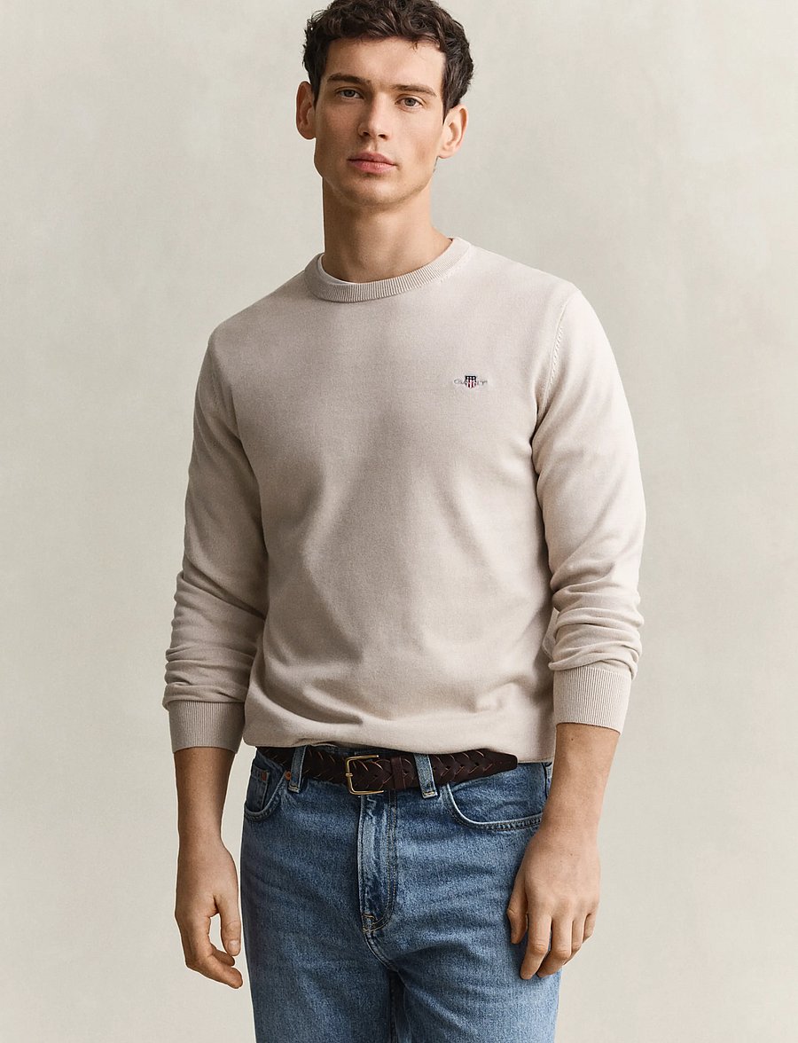 Gant - Cotton Sweater - rundhals - clay beige - 0