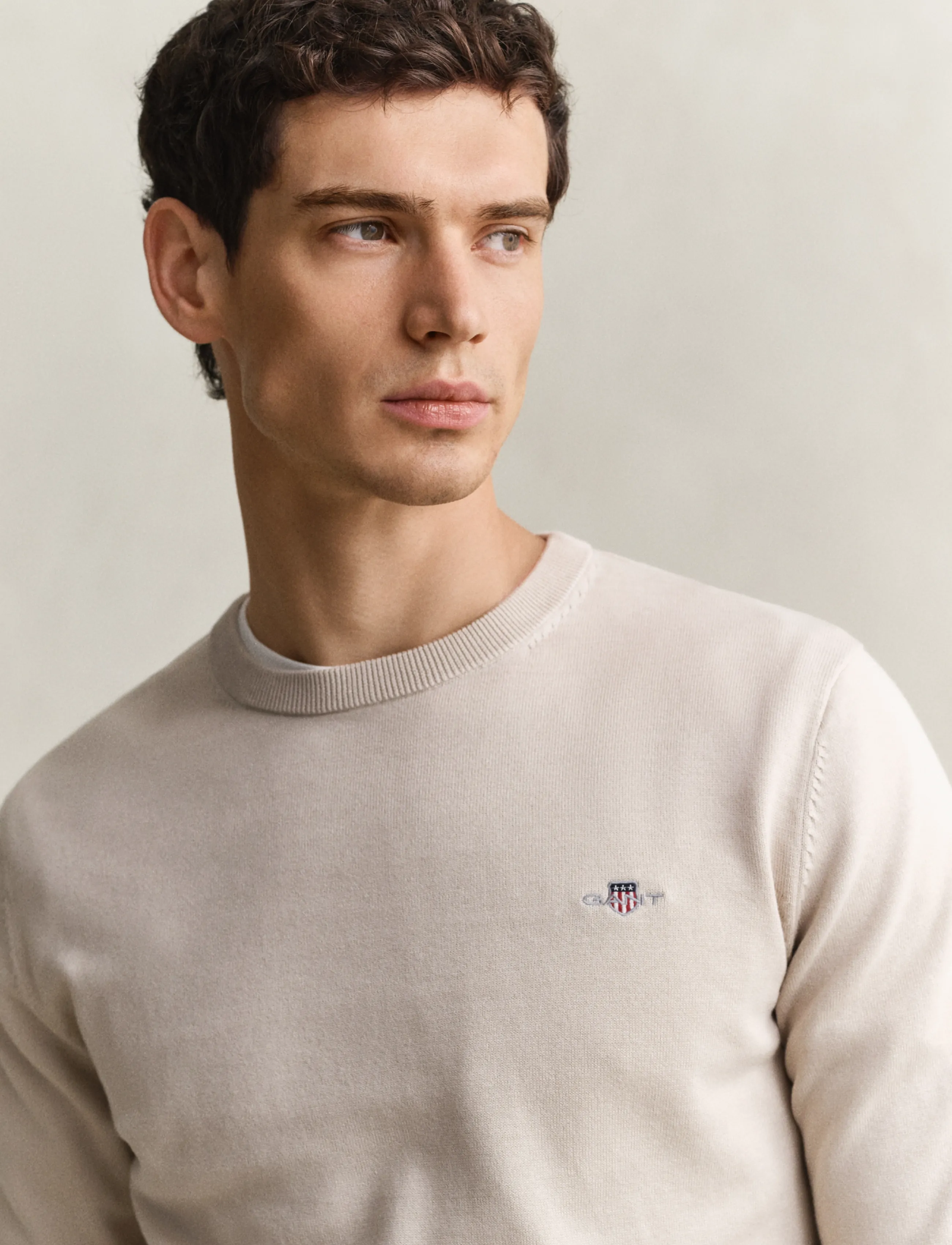 Gant - Cotton Sweater - rundhals - clay beige - 3